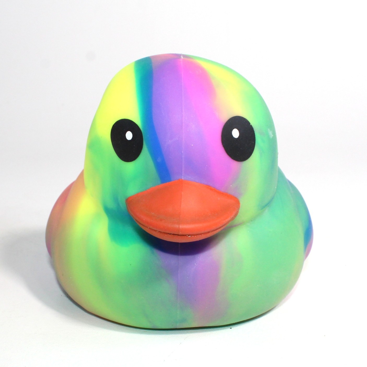 Squeezy Jumbo Tie Dye Duck & Peach Squishy Stress Sensory Fidget Toy Viral