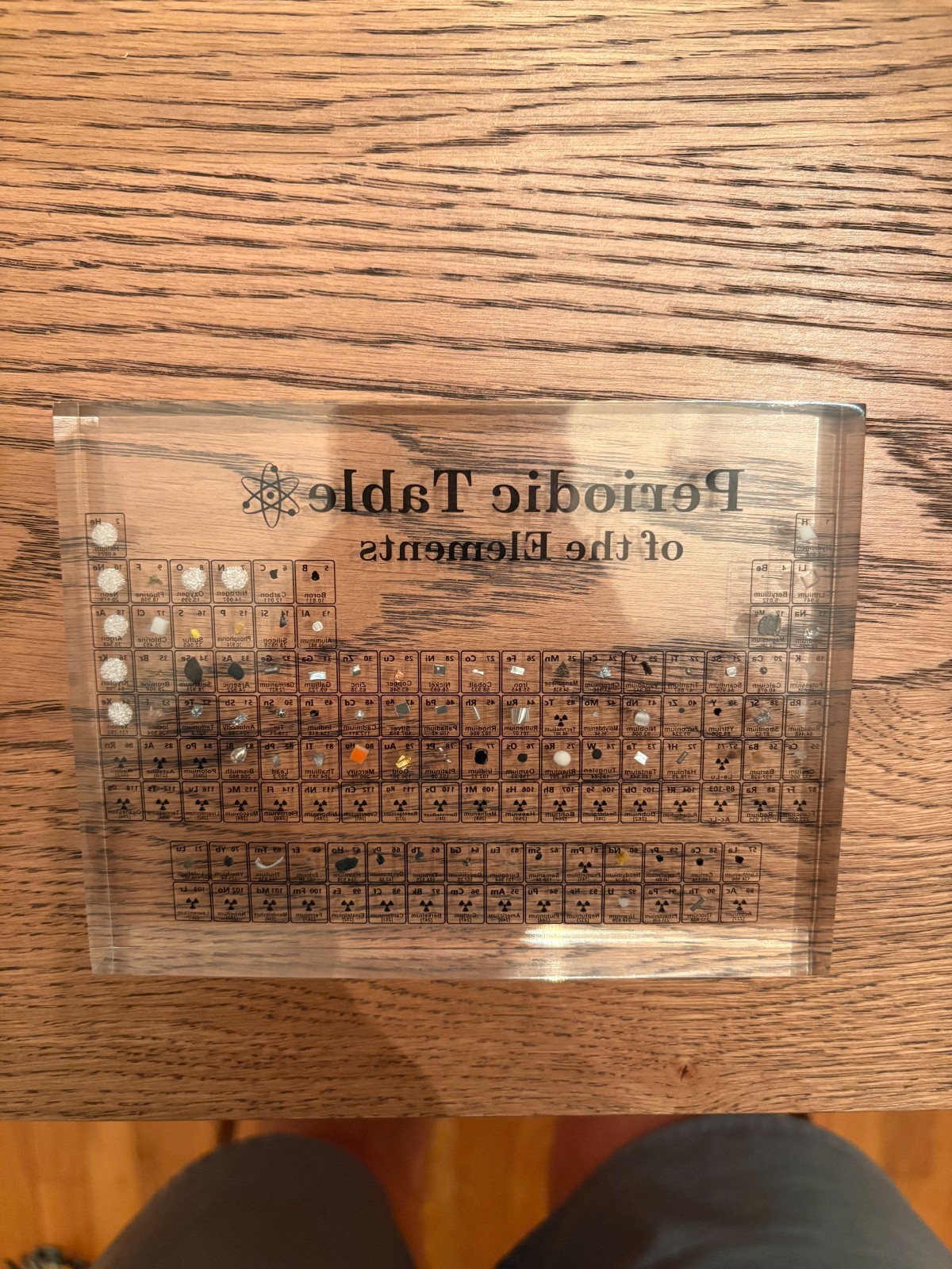 Acrylic Periodic Table Of The Elements 8×5 Clear Chemistry Physical Science