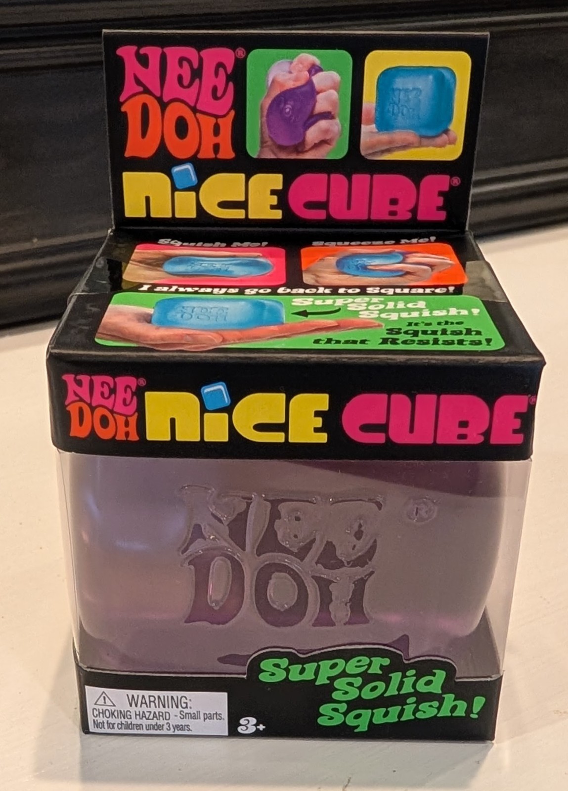 Nee Doh NiceCube PURPLE Super Solid Squish Fidget Toy Brand New NeeDoh nice cube