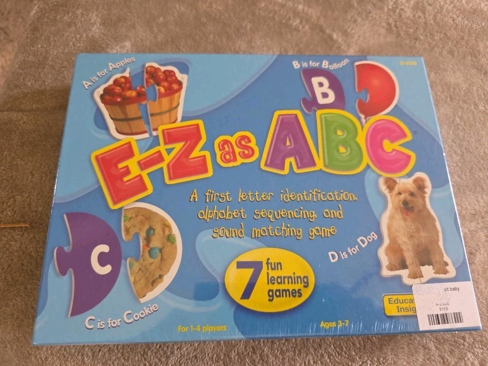 E-Z As ABC 7 Fun Learning Games Ages 3 To 7 New