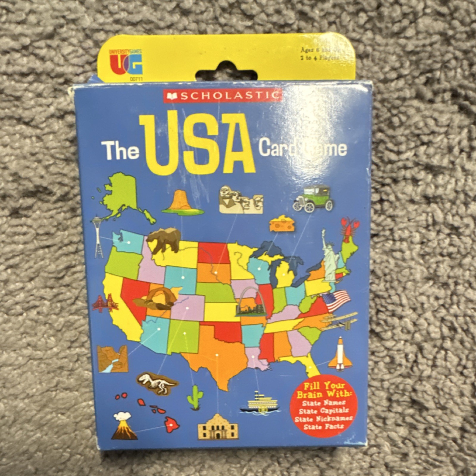GEOToys University Games USA GeoCards & The USA Card Game 50 States Maps