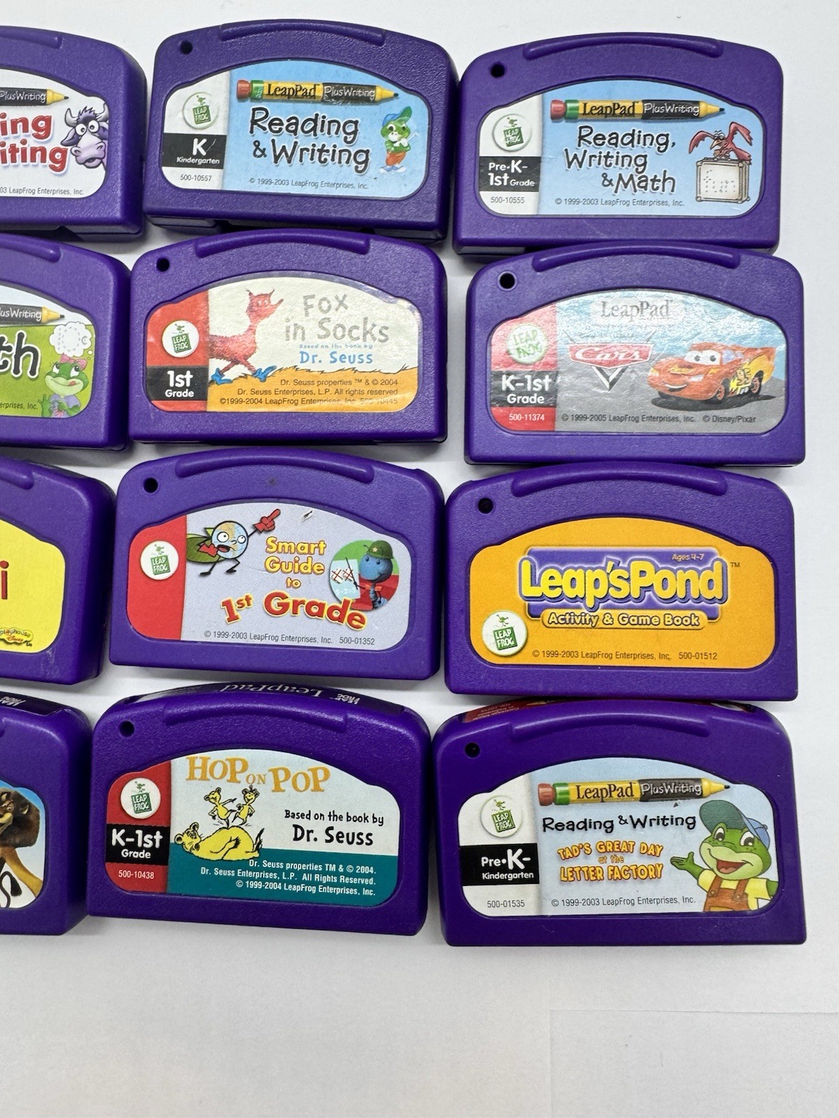 Leapfrog LeapPad Lot of 12 Assorted Learning Game Cartridges Pre K And Up L9