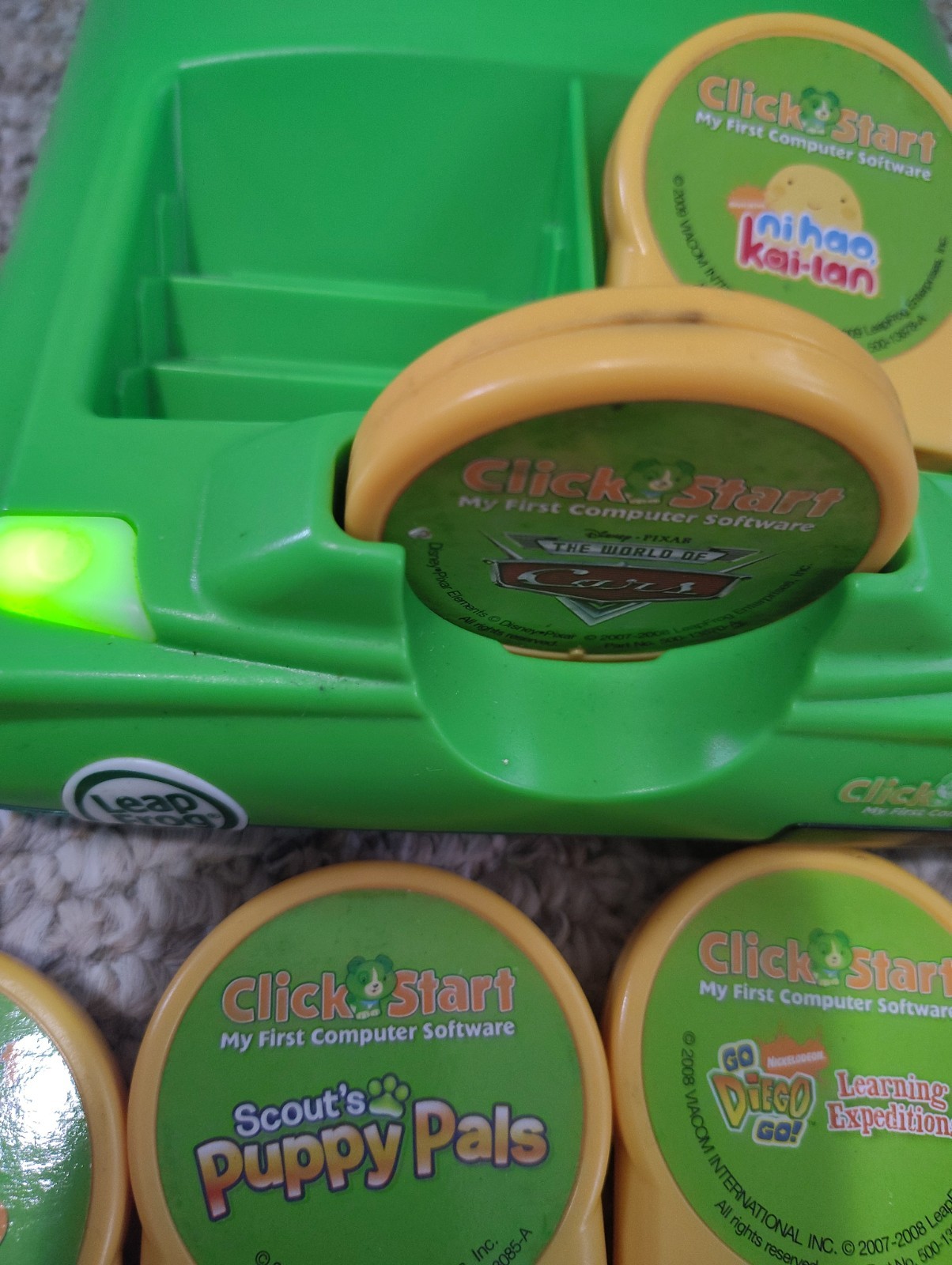Leap Frog Click Start My First Computer Console ONLY With Games With Power Cord