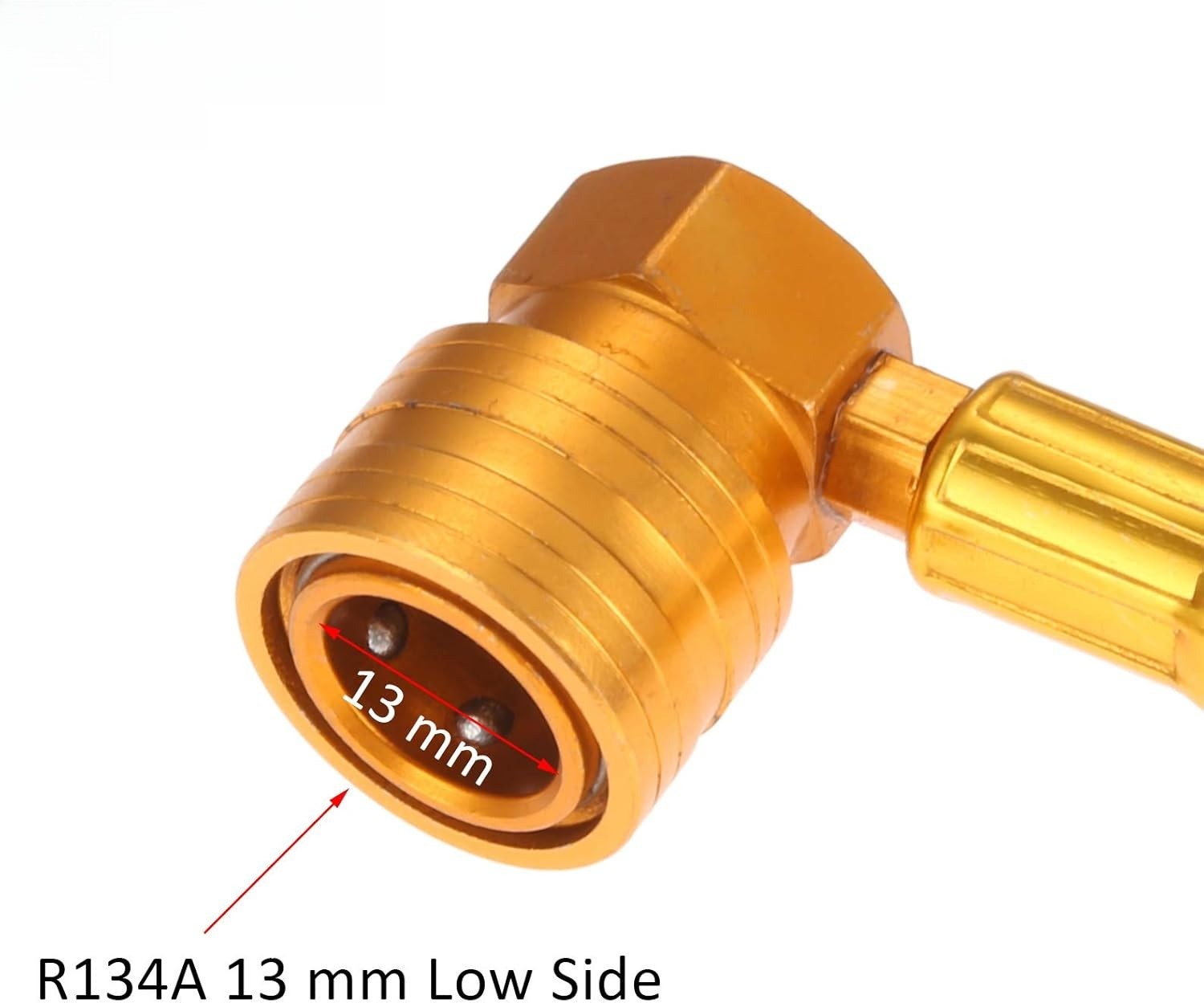R134A AC Recharge Hose Kit with Gauge 1/2″ Self-Sealing Valve for Car A/C