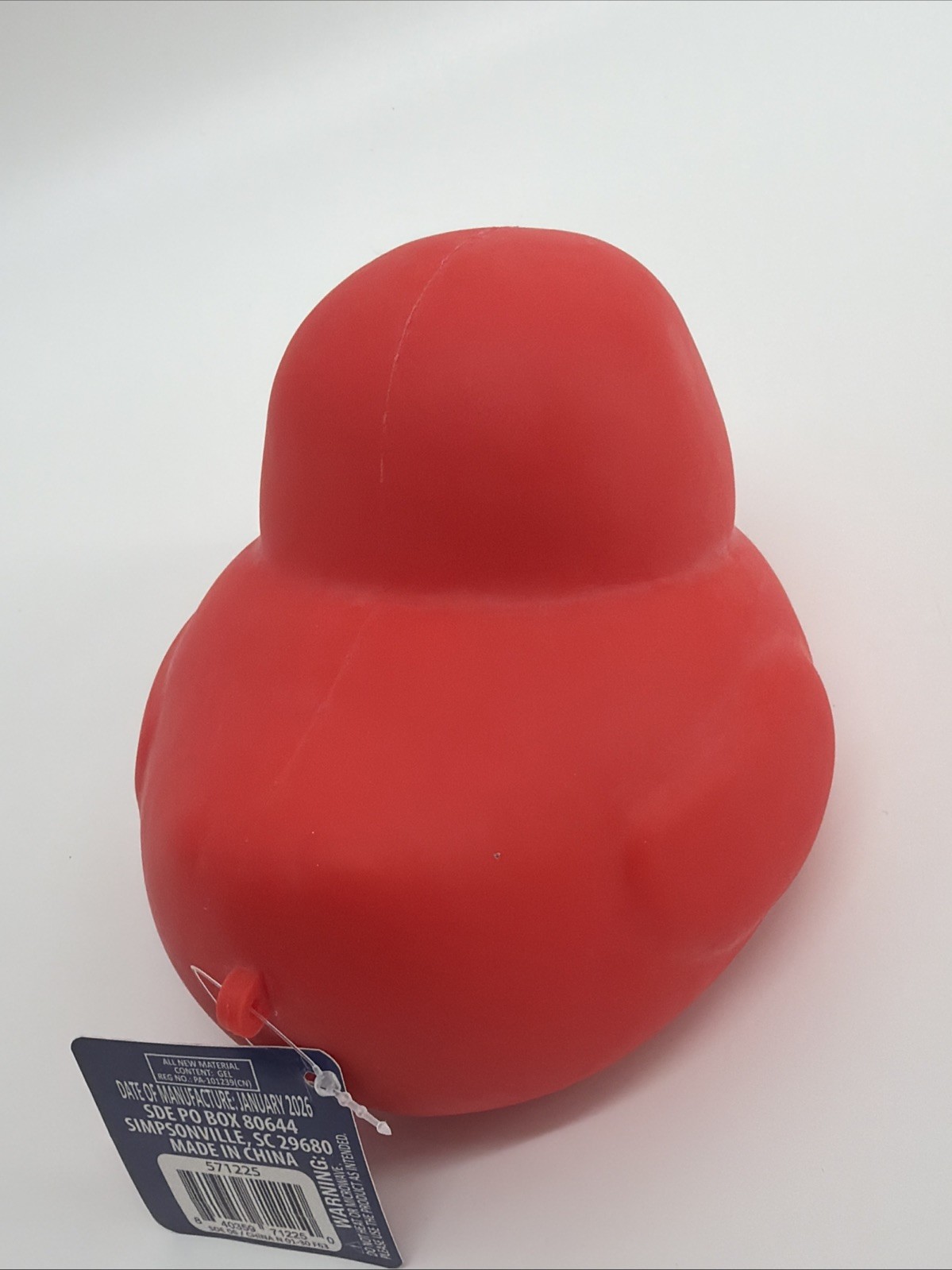 Sunny Days Jumbo Red Squishy Duck Stress Toy New Sealed