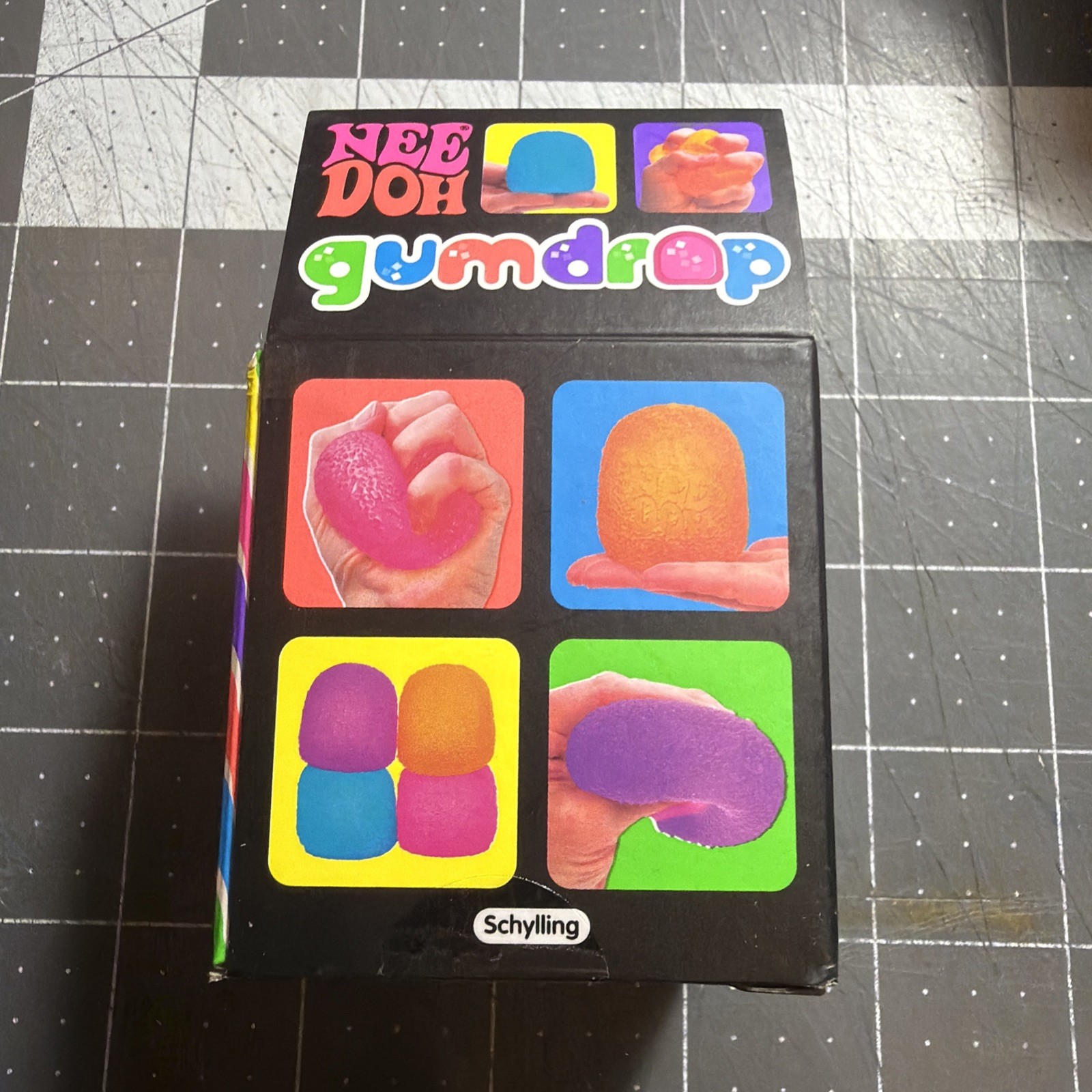 Authentic Nee Doh Gumdrop Super Solid Squish Needoh Gum Drop RARE Pink