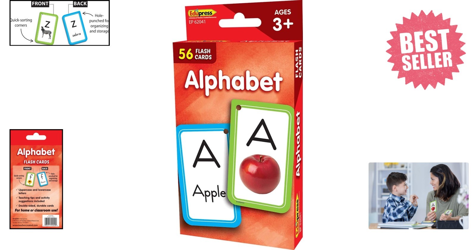 Interactive Double-Sided Alphabet Flash Cards – Perfect for Language Development