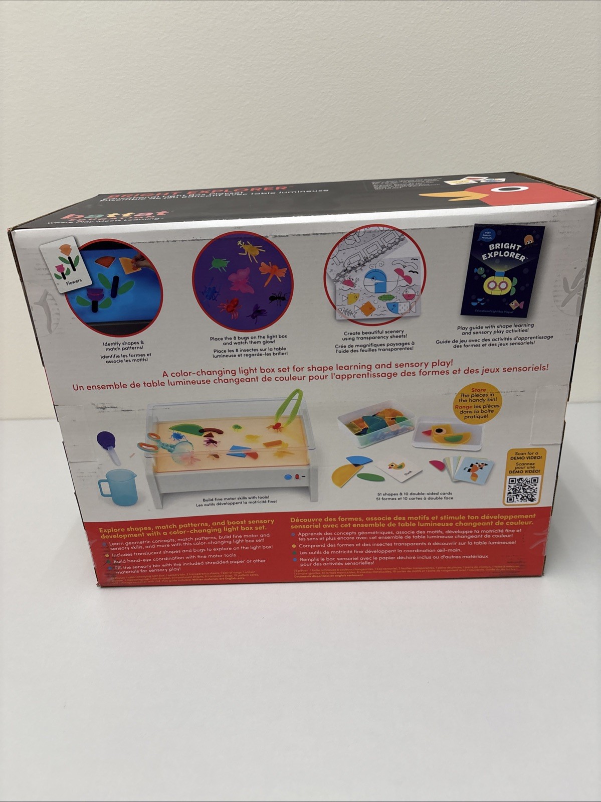 battat Bright Explorer Educational Color-Changing Light Box 79-Pc Playset G41