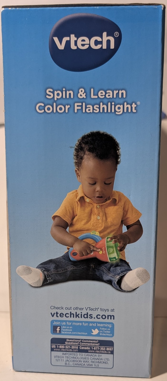 VTech Spin and Learn Color Flashlight Red 12- 36 Months Working New in Packaging