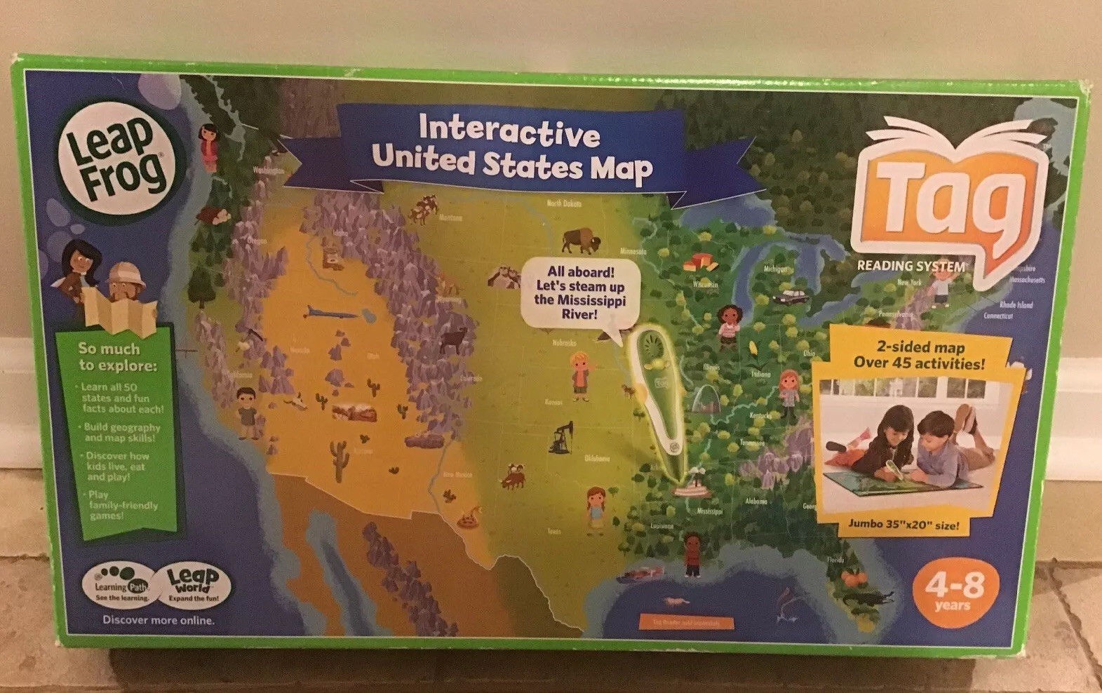 LeapFrog Tag – Interactive UNITED STATES MAP Learning System – Pen Not Included