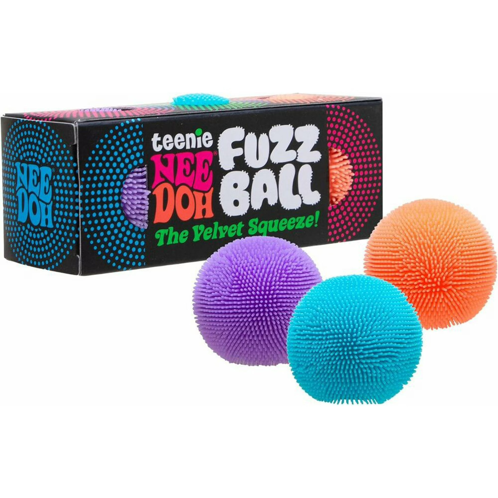 Schylling NeeDoh Teenie Fuzz Ball 3-pack Squishy Sensory Fidget Stress Toy New