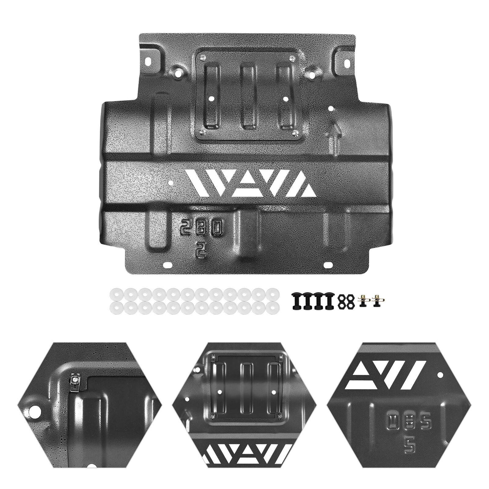 Lower Front Splash Shield Protector Underbody for 2018-2022 Ford F-150 3D Alloy