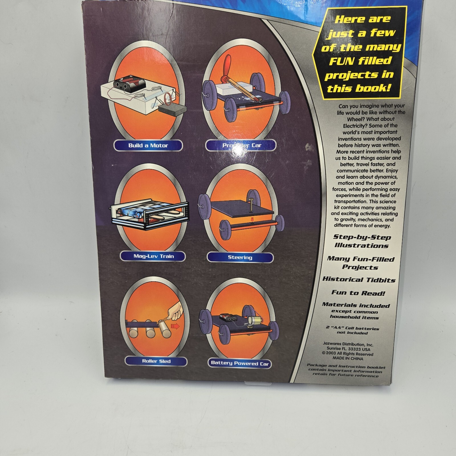 Project Kit for Kids Invention in Land Vehicles ages 8 and UP