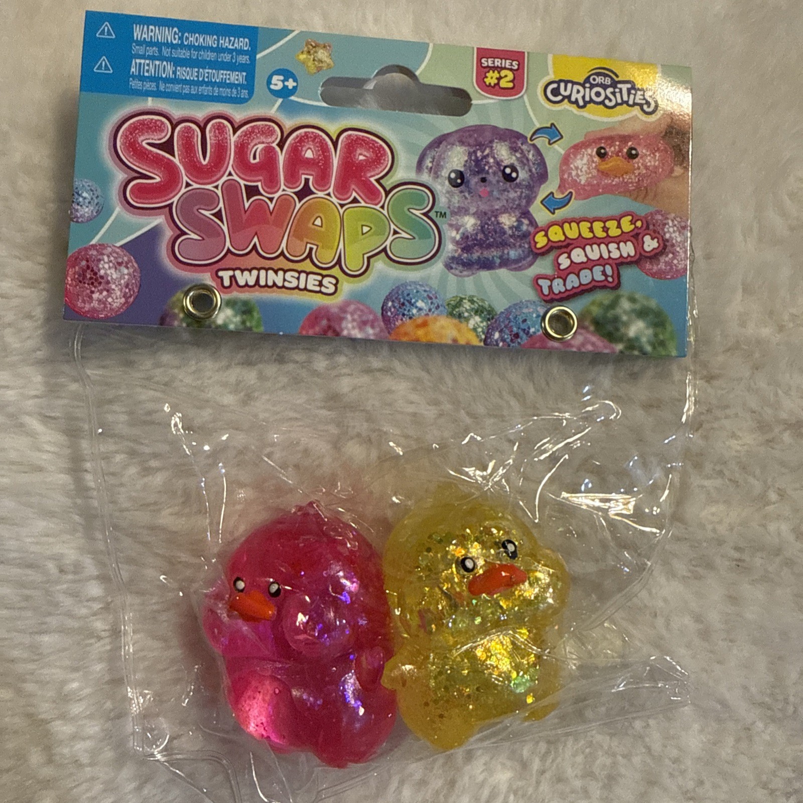 New Sugar Swaps Twinsies Glitter Squishy ORB Curiosities Series 2 Ducks