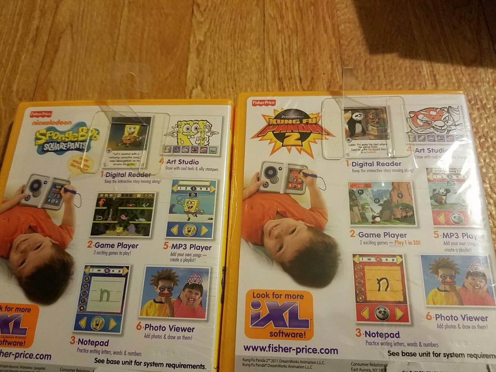 SpongeBob Squarepants + Kung Fu Panda 2 Fisher Price iXL Learning System Age 3-7