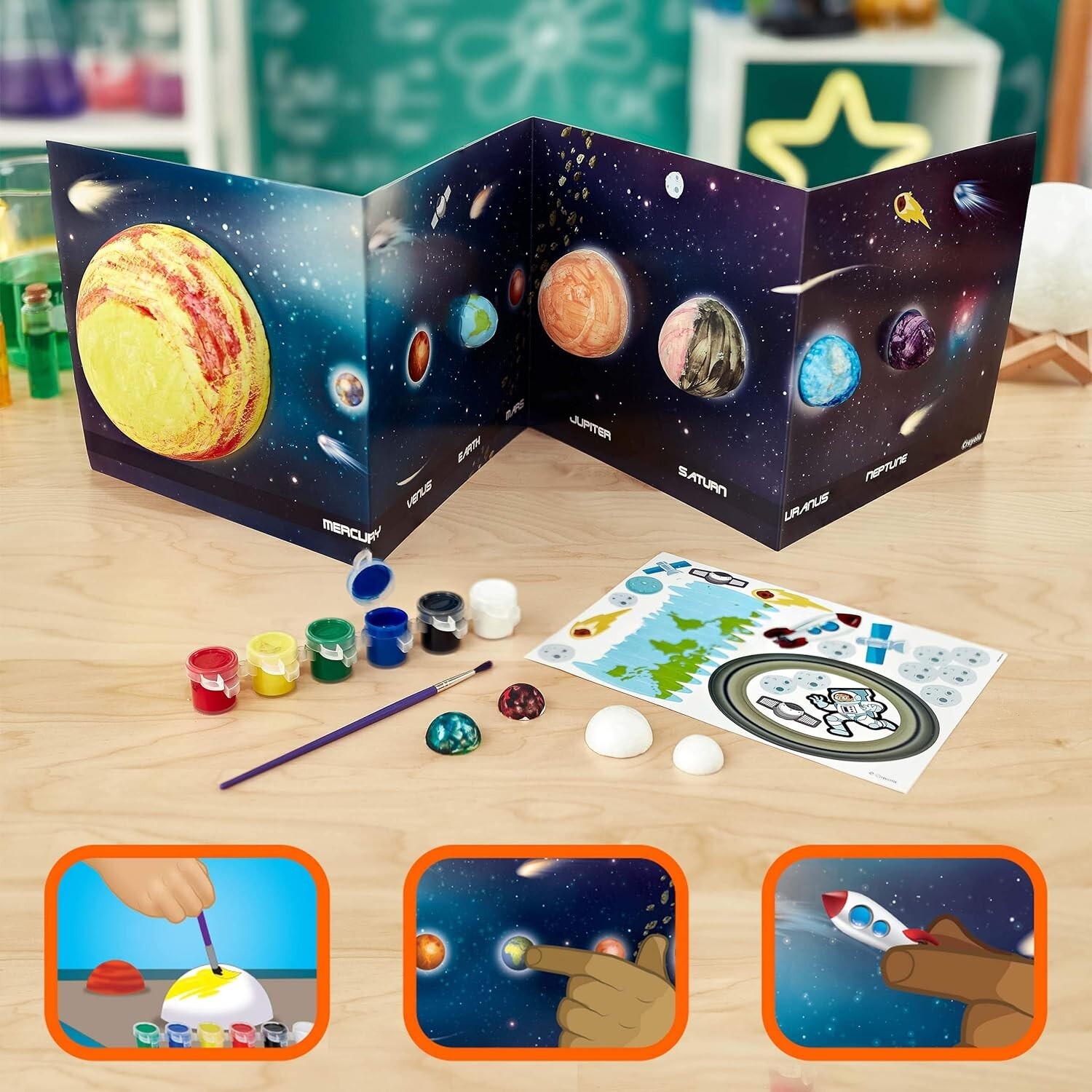 Crayola STEAM Solar System Science Kit Educational Toy Gift for Kids Ages 7 – 10
