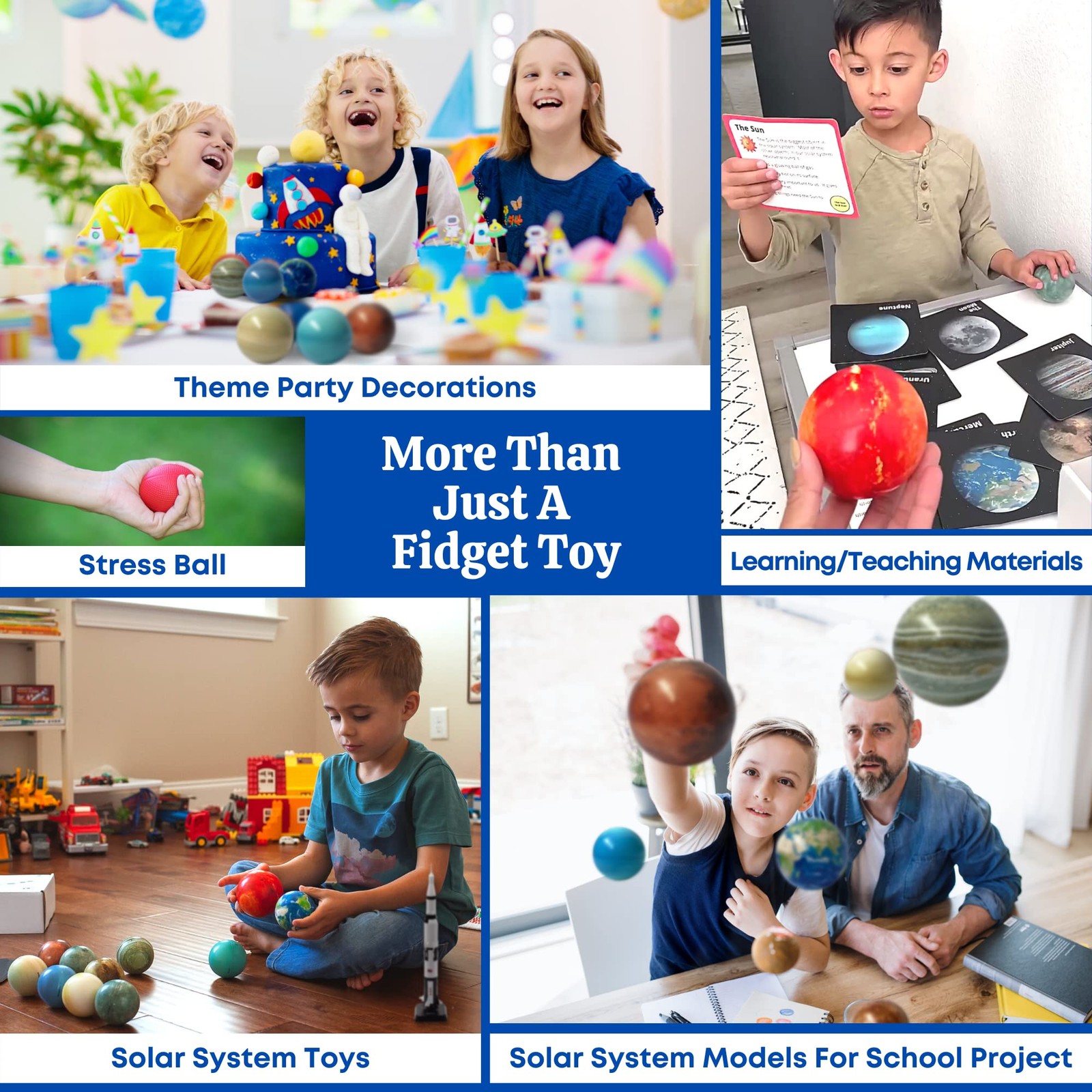 Solar System Kids Toys – Planet Balls & Space Toys for Boys 3-8 – Astronaut T.