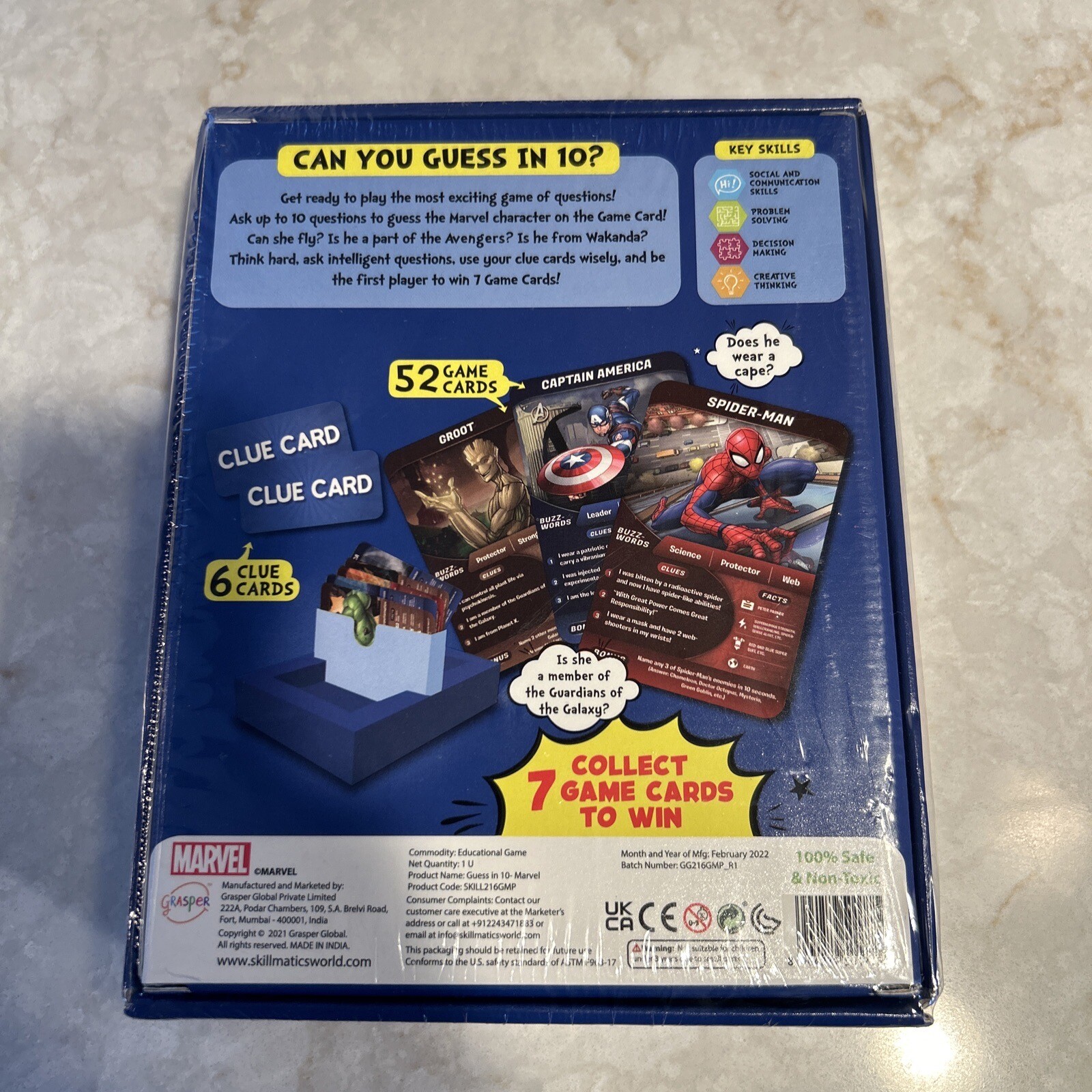 NIP Skillmatics Marvel Card Game Guess in 10 Educational Gift 8 And Up SEALED