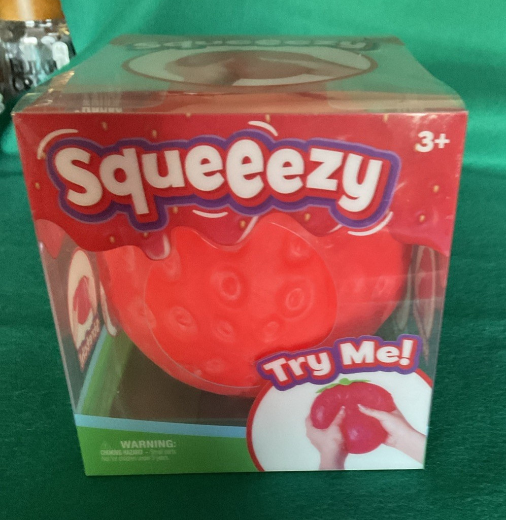 Squeeezy Jumbo Strawberry Squishy Soft Toy Stress Relief – New by Sunny Days