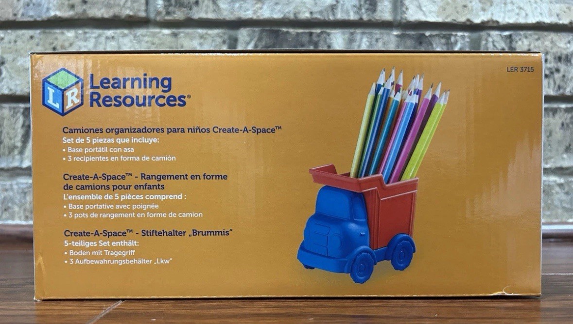 Learning Resources Create-a-Space Kiddy Center Trucks – Arts and Craft Organizer