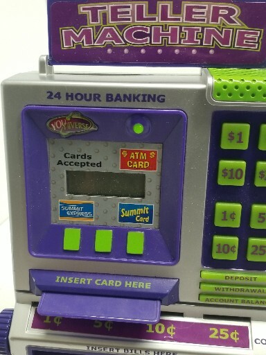 Toy Electronic Deluxe ATM Bank Teller Machine Summit Brand