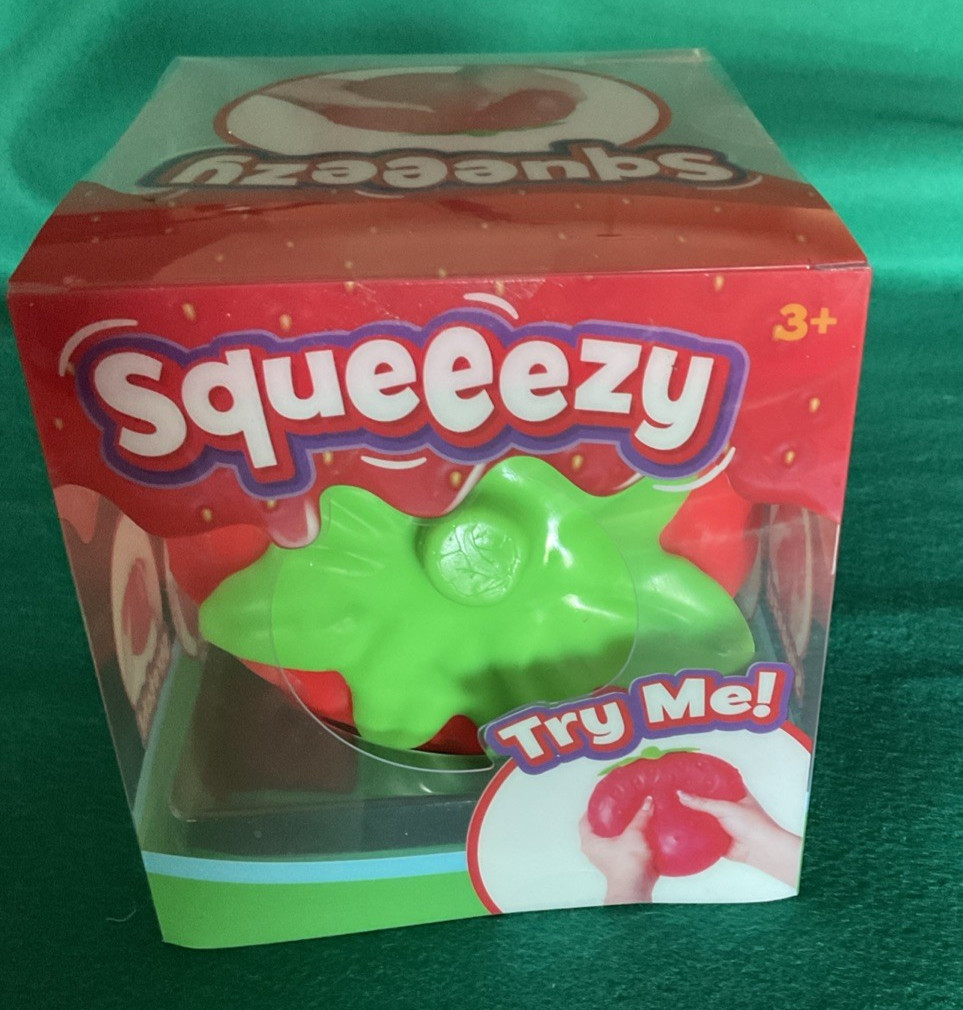 Squeeezy Jumbo Strawberry Squishy Soft Toy Stress Relief – New by Sunny Days