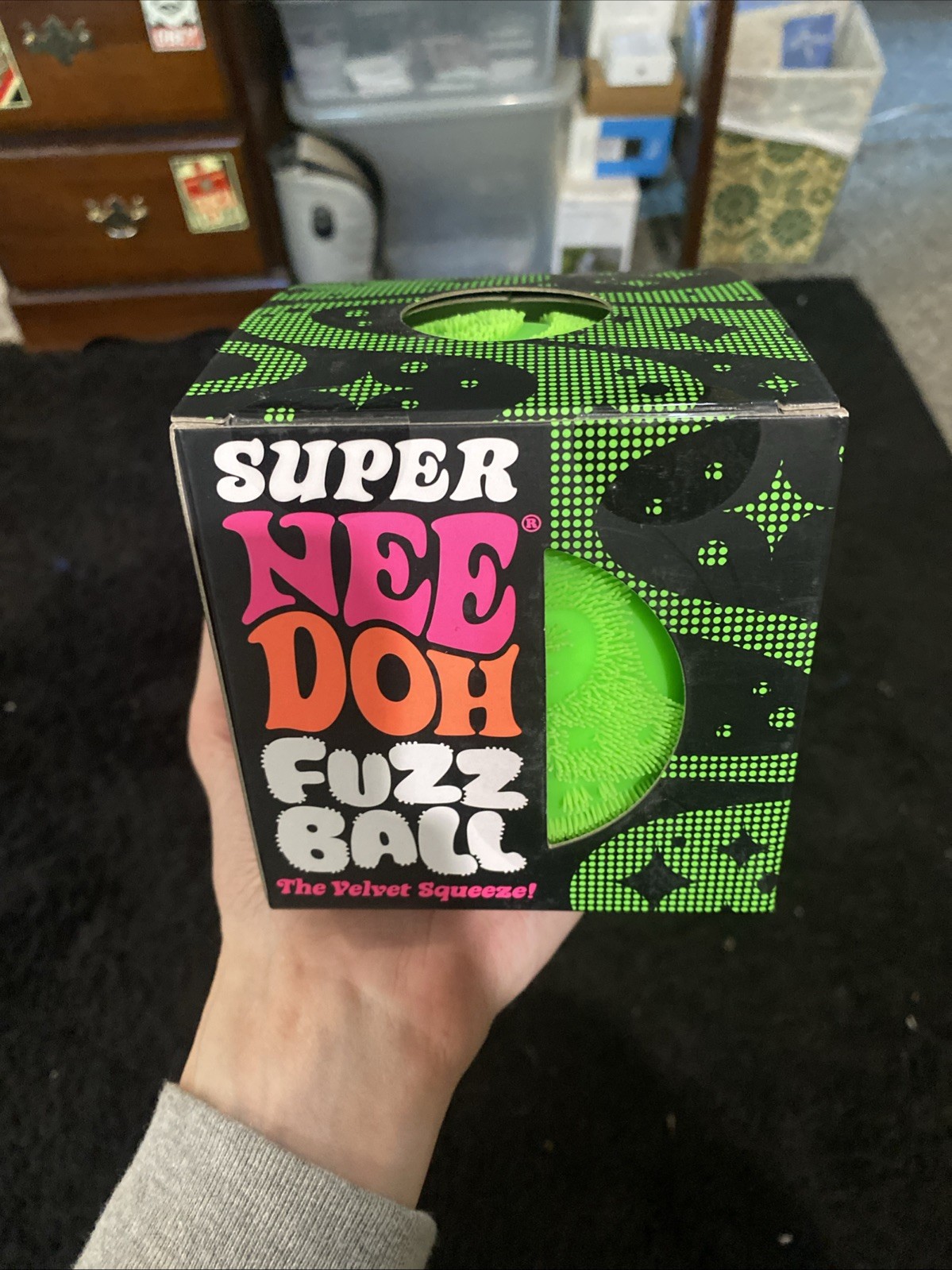 Schylling NeeDoh Super Fuzz Ball Giant Nee Doh XL Pink Purple Green Lot Of 3