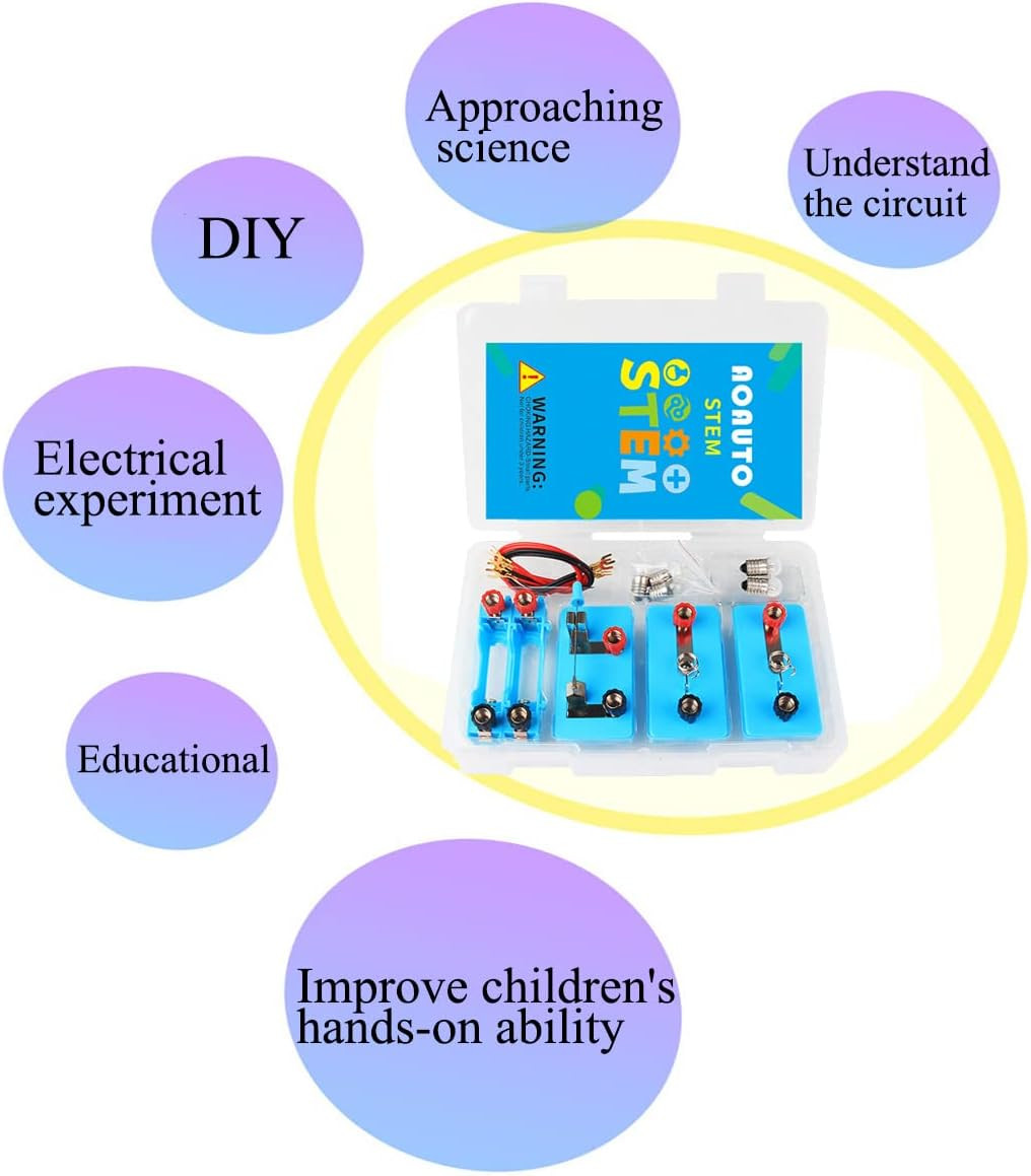 Kids Electricity Circuit Learning Kit,STEM Physics Science Electric Lab Exper…