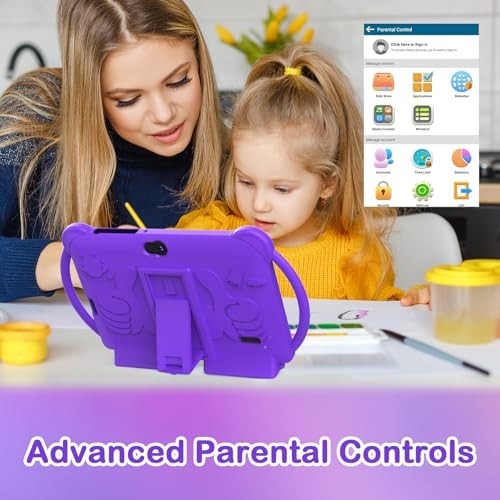 7″ Kids Tablet, 4GB+32GB, Expandable 1TB, Android, Parental Control, Dual Camera