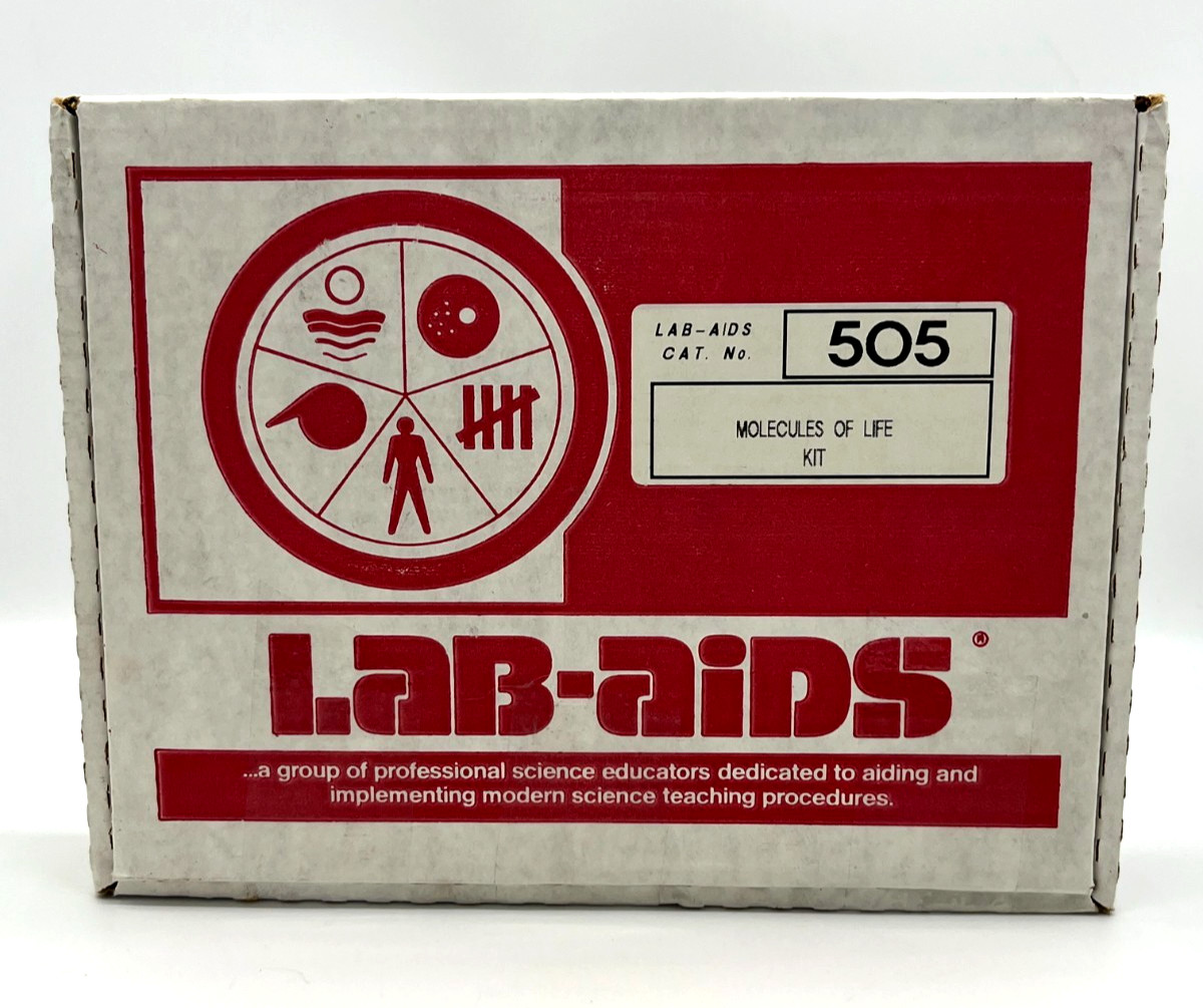 Vintage 1988 Lab-Aids Kit #505 – Molecules of Life Kit w/15 Model Kits & 3 Pads!
