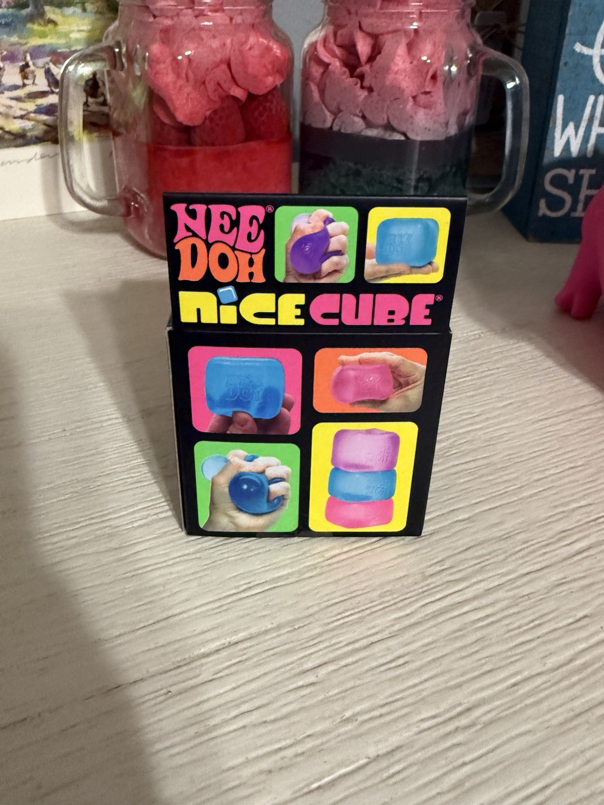 Needoh Nice Cube Purple Sensory Squeeze Toy with Super Solid Squish – 2.25″ Cube