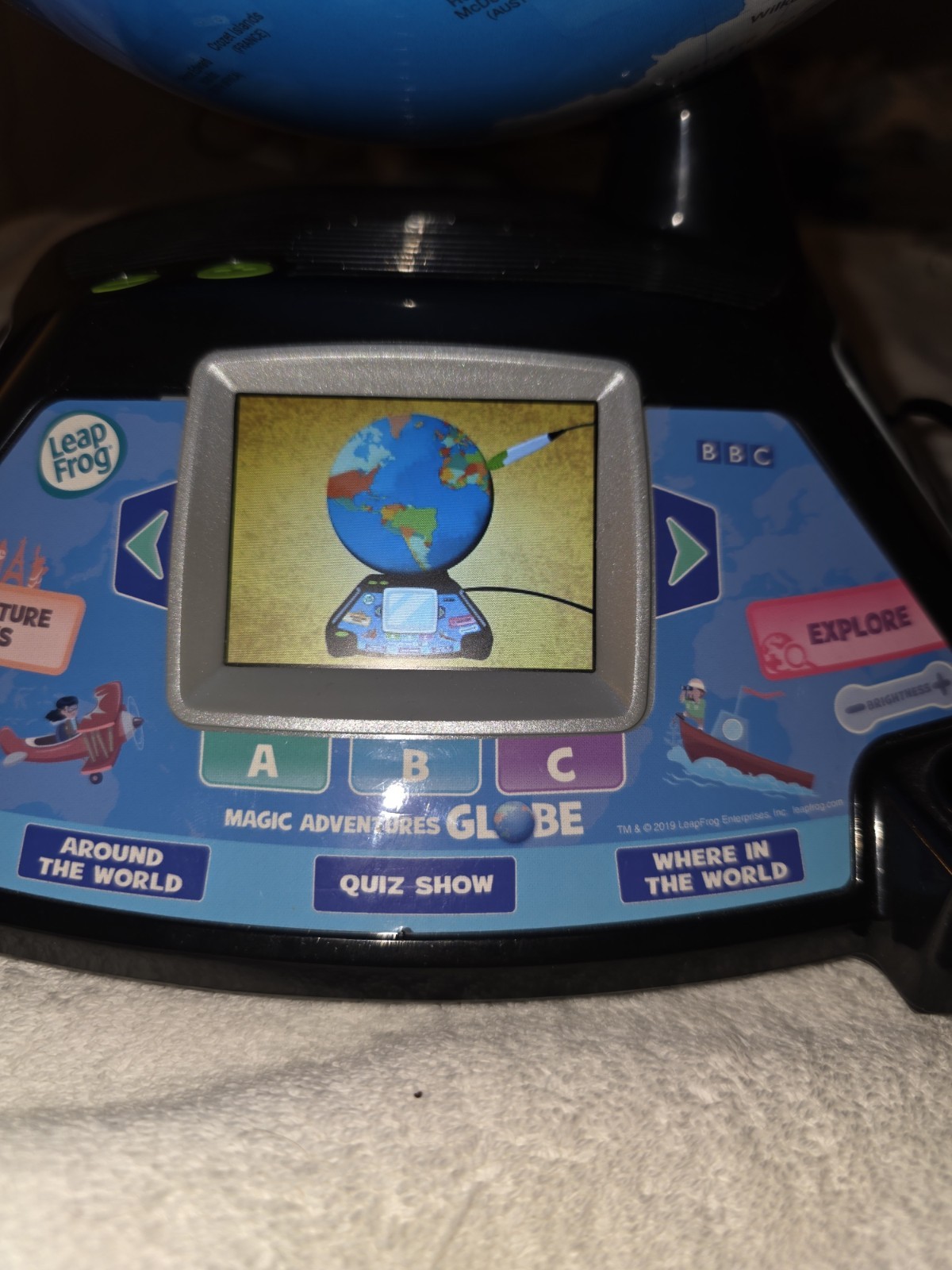 LeapFrog 80-605400 Magic Adventures Globe Educational Toy Tested New Batteries