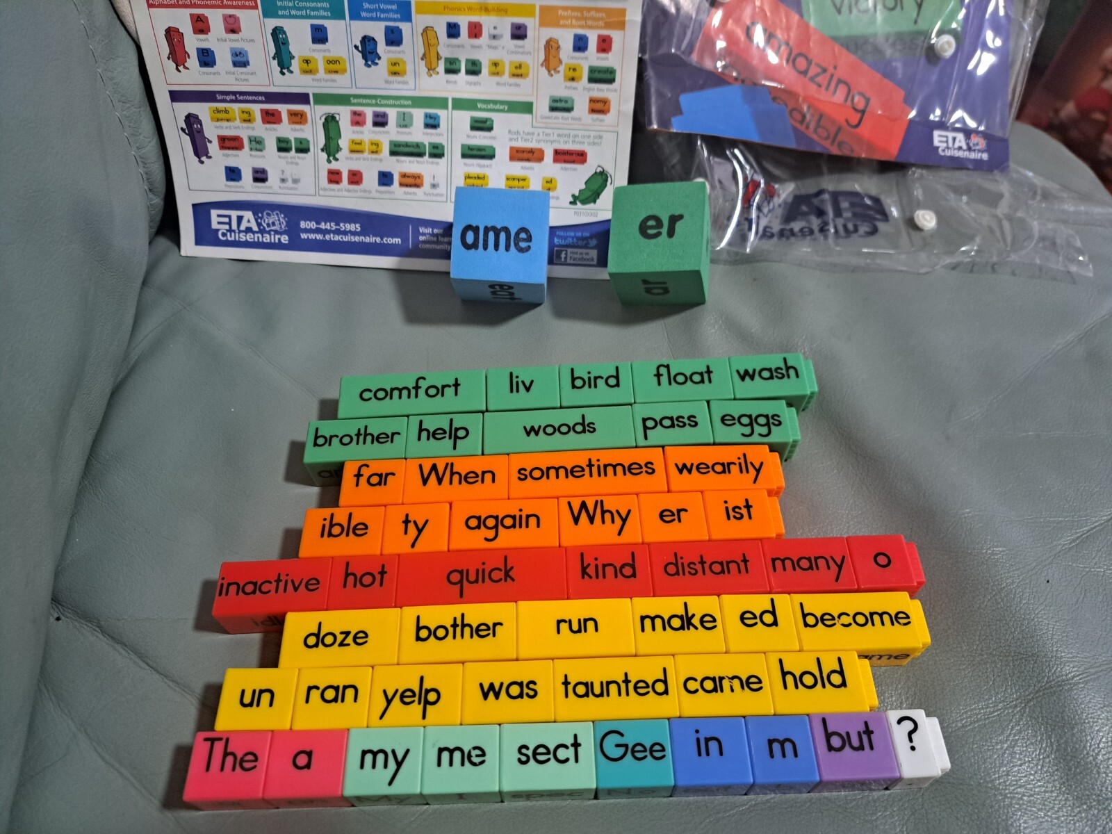 ETA Cuisenaire Reading Rods Sentence Construction Kit – ETA-60016