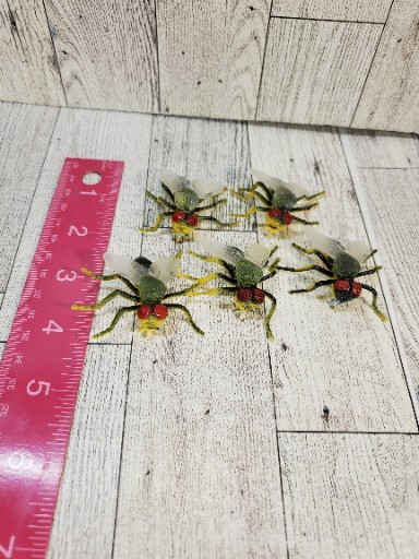 Vtg Lot Of 15 Rubber Plastic Creepy Bugs Insects Ants Flies Spider Toys