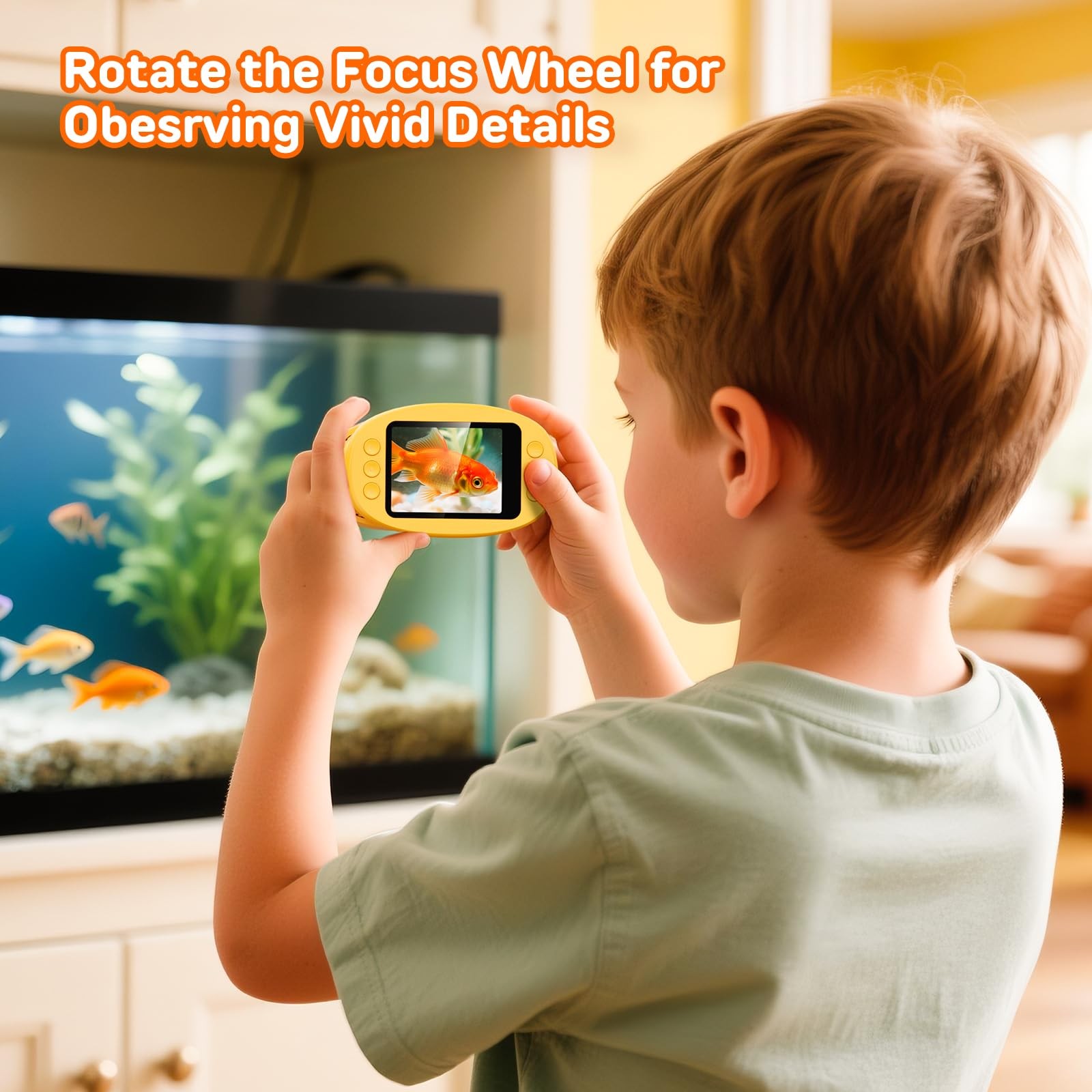1000X Digital Portable Microscope for Kids with 2.0″ IPS Screen Mini Pocket STEM