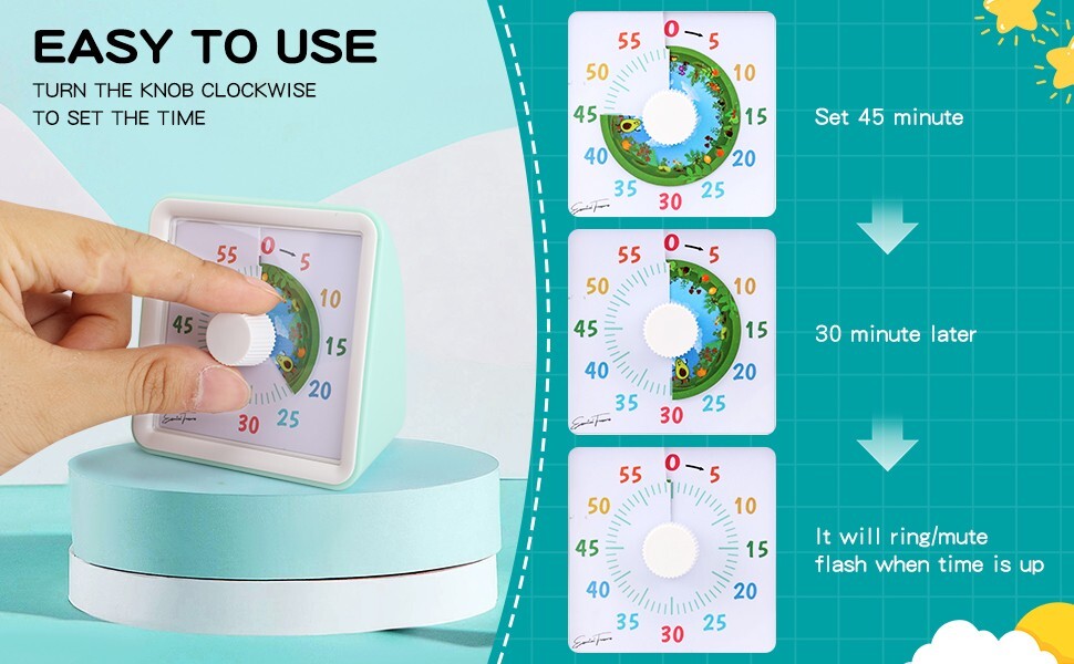 Visual Schedule for Kids with Visual Timer | Reward Chore Chart for Kids Autism
