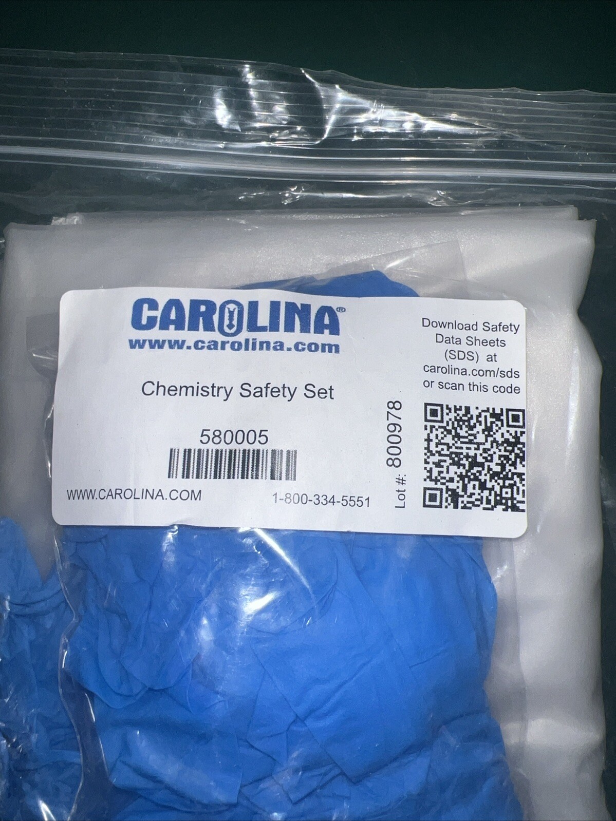 Carolina Chemistry Safety Set #580005, Lot #800978