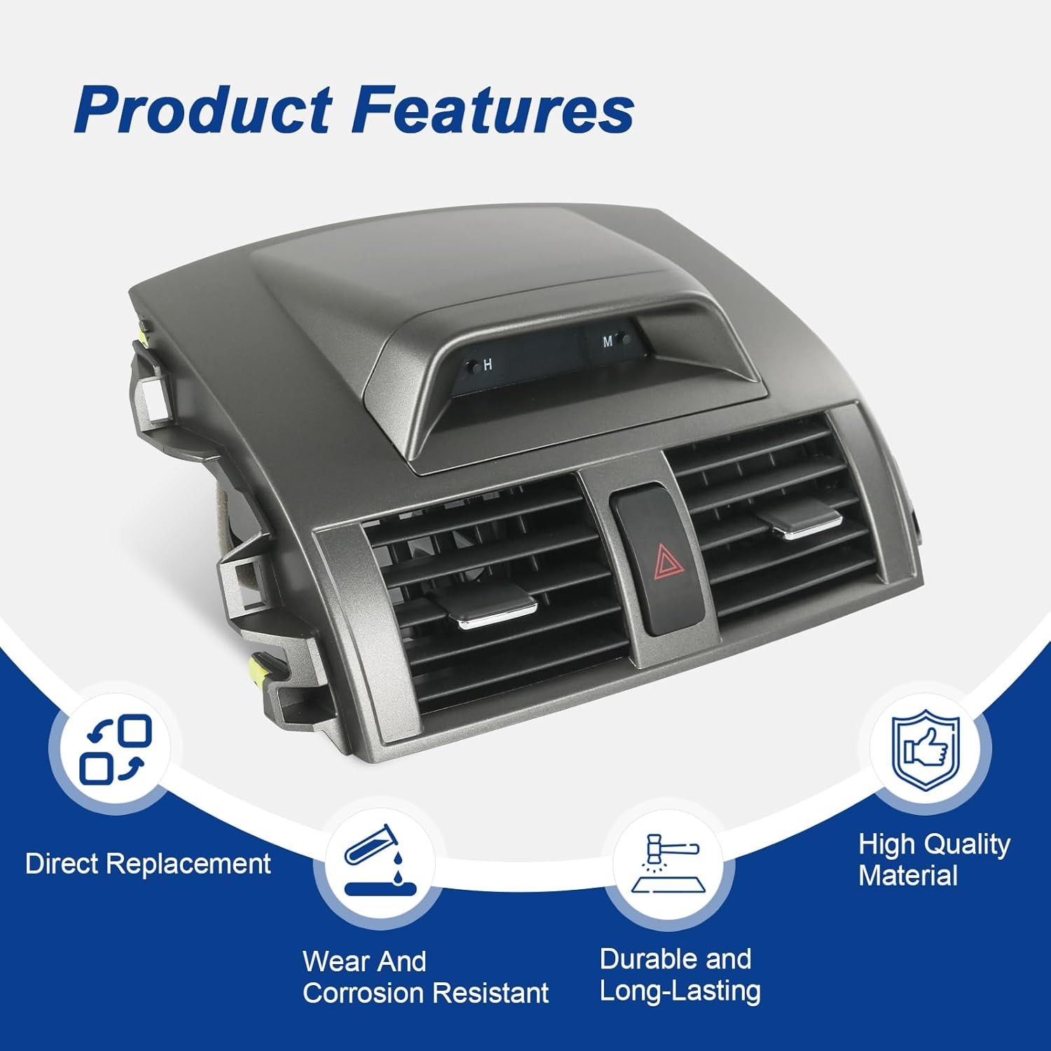 DICMIC Center Dash AC Outlet Vent For Toyota Corolla 2009