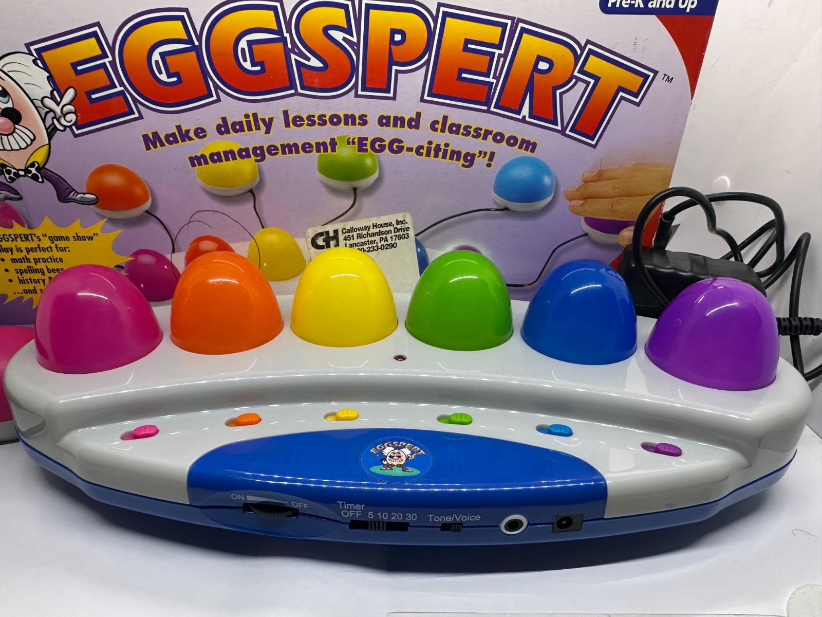 Eggspert Buzzer Game EI-7880 2001 Complete Set Educational Works Read Descriptio