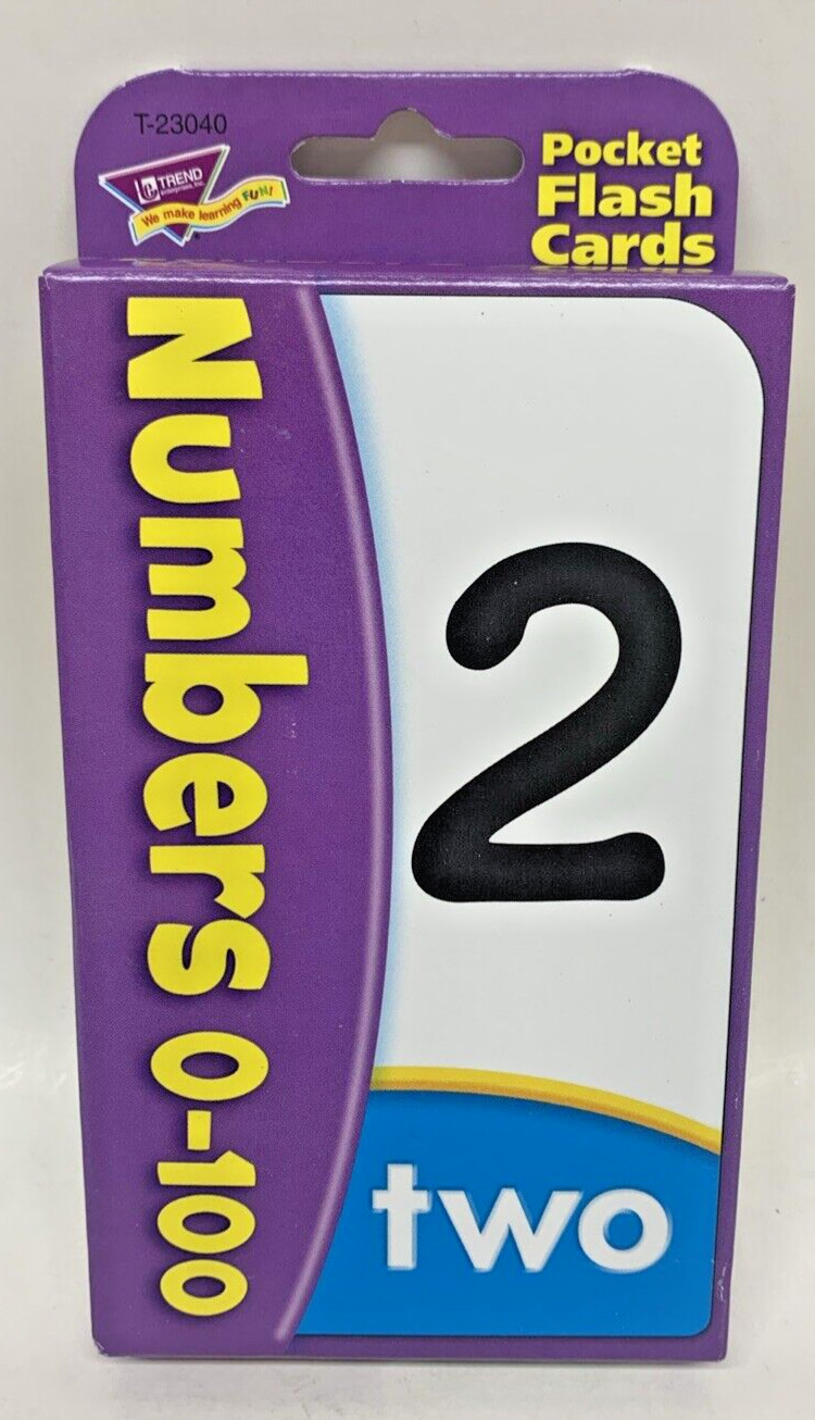 New Trend Numbers 0-100 Pocket Flash Cards T-23040 Great Learning Cards