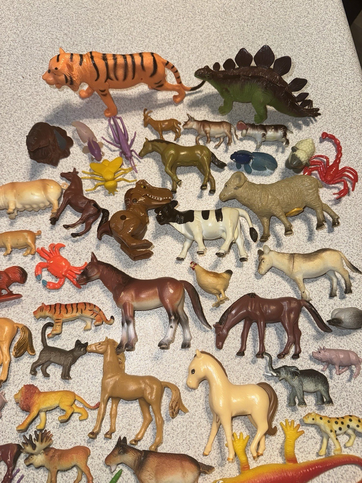 Huge Lot Small Medium Plastic Farm Animals Cows Pig Goose Sheep Horse & More