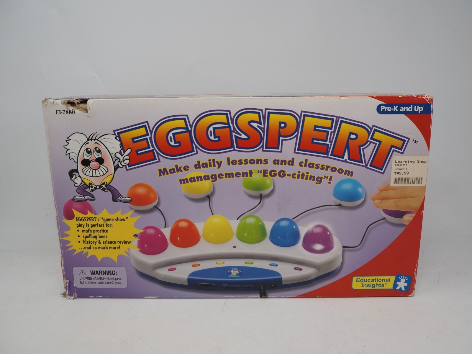 Eggspert Buzzer Game EI-7880 2001 Complete Set Educational Works Read Descriptio