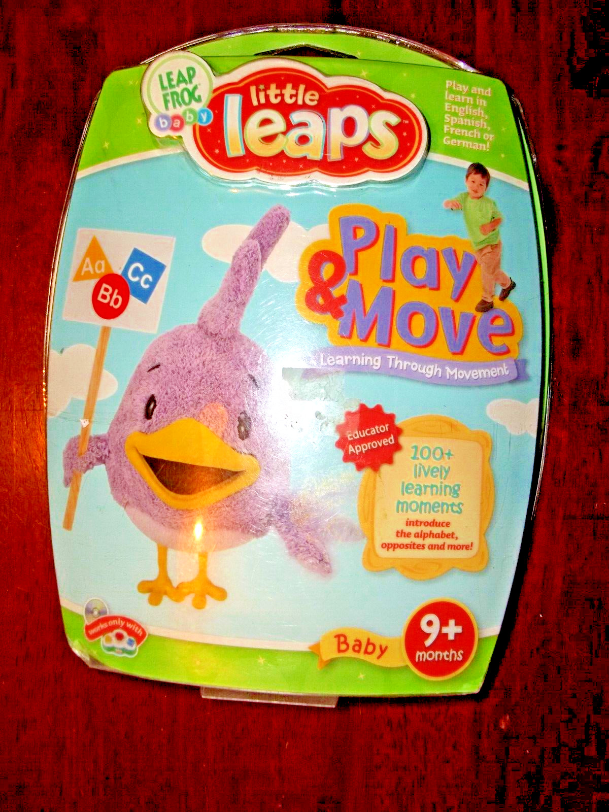 2 LEAP FROG BABY LITTLE LEAPS First Steps Games Shapes Colors Play & Move NEW