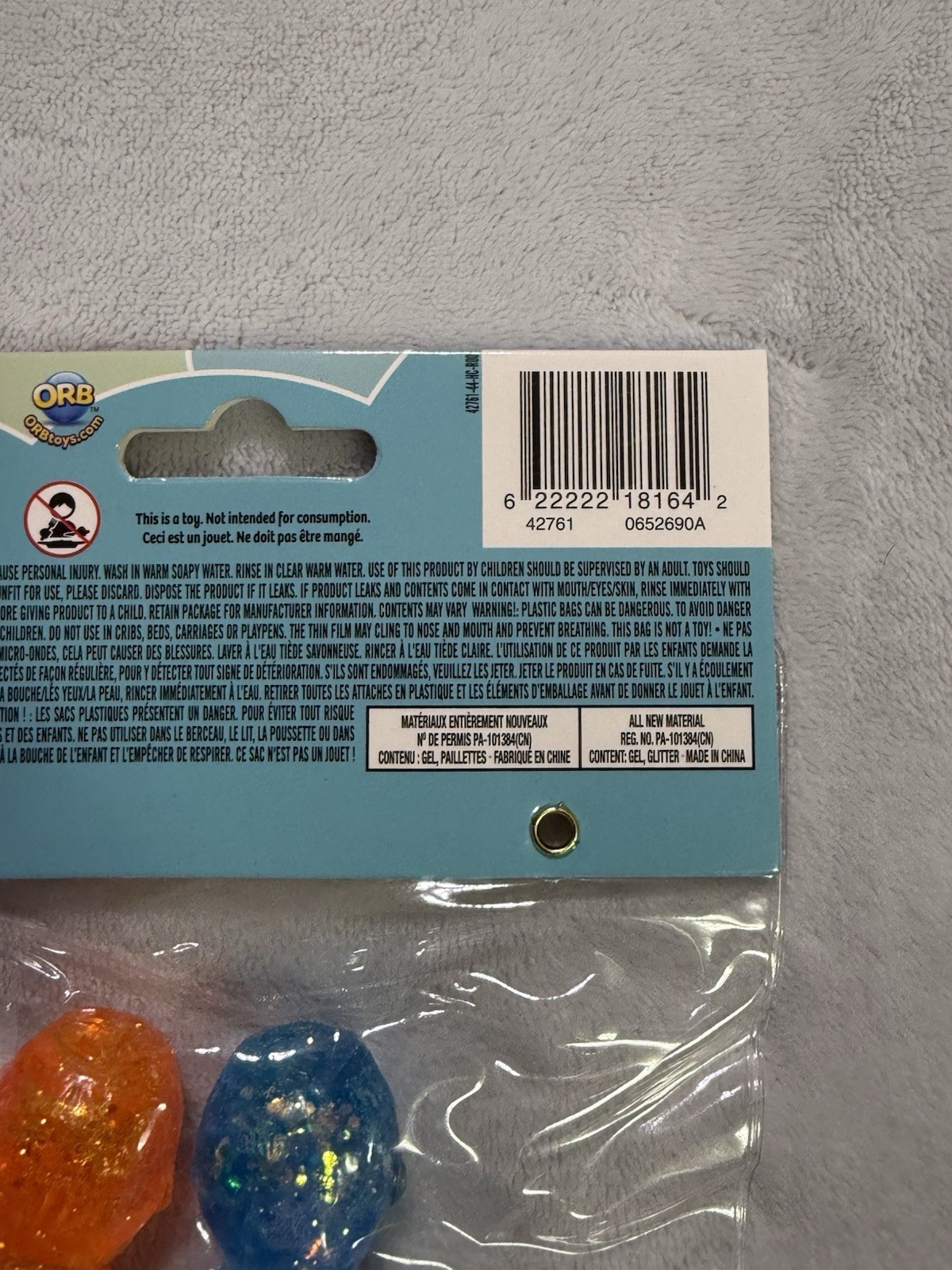 ORB Curiosities Sugar Swap Twinsies Squishy 2 Babies Sensory Toy Blue & Orange