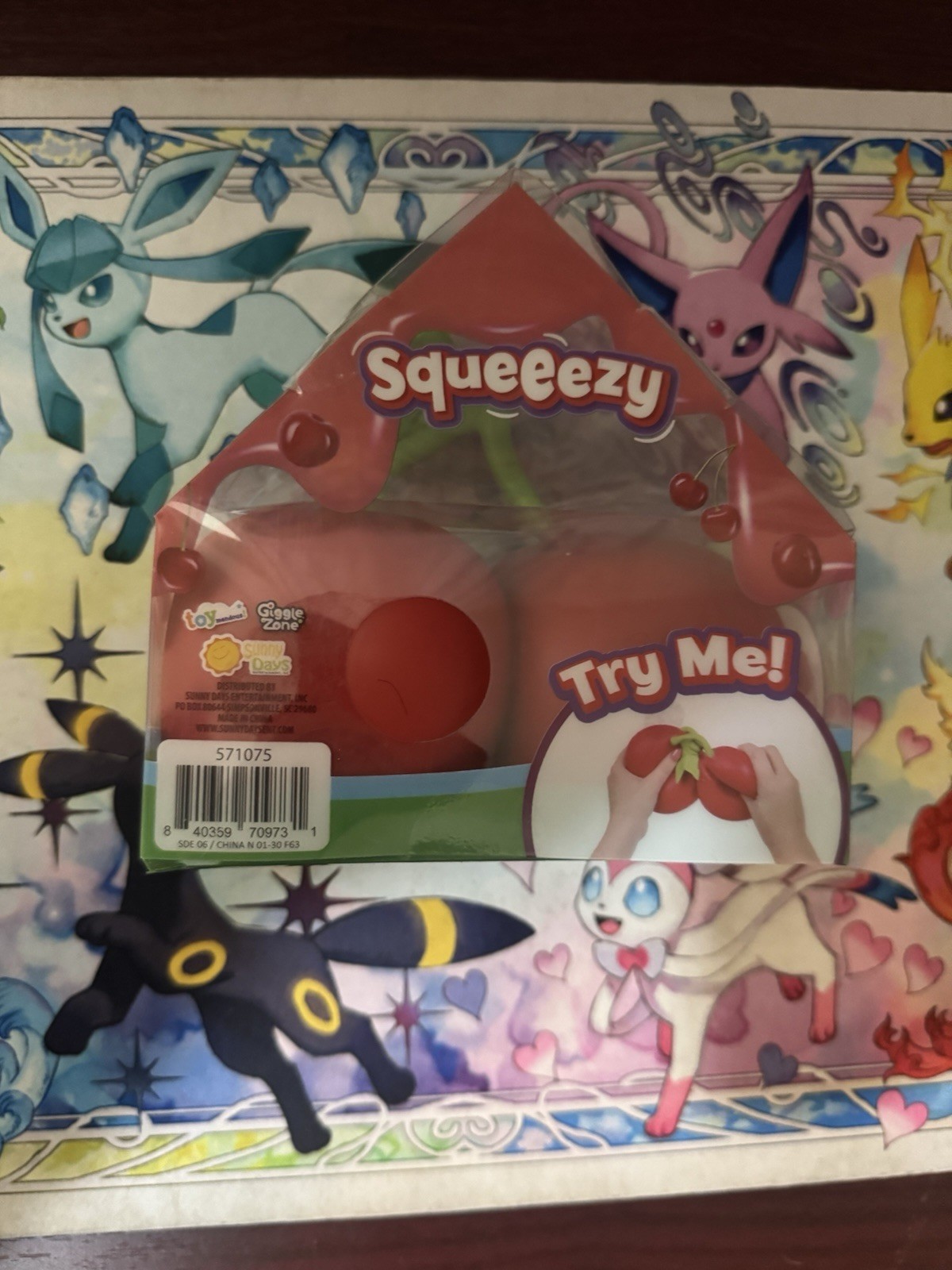Squeeezy Squishy Sunny Days Toymendous Cherries JUMBO Squeeze Toy Rare Viral