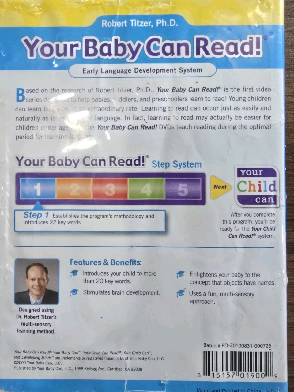 Your Baby Can Read Early Language Development System DVD 1