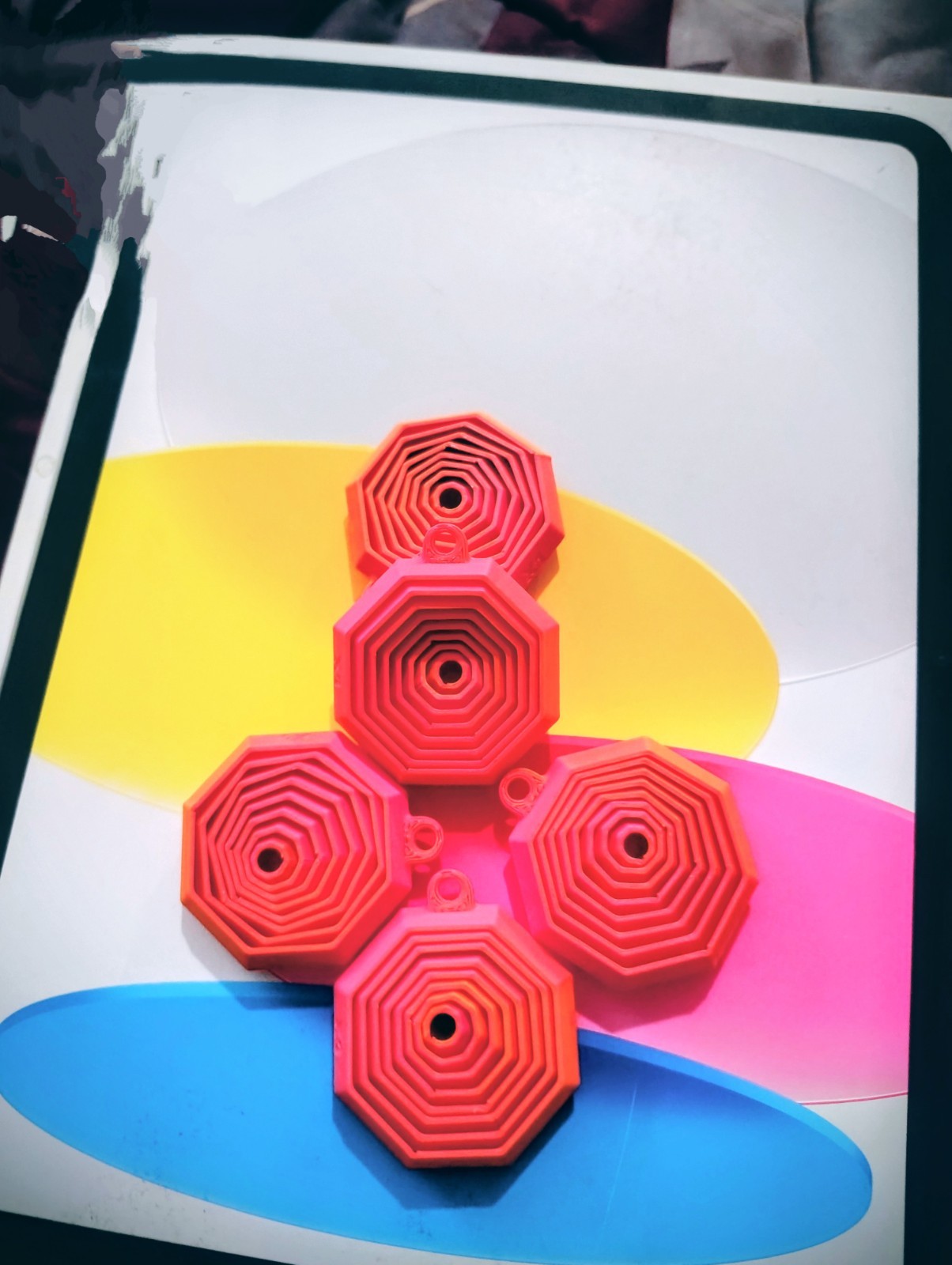 Red Octagonal Tactile Sensory Toy Set for Ages 4-7 8-11 Recommended 4-11 Years