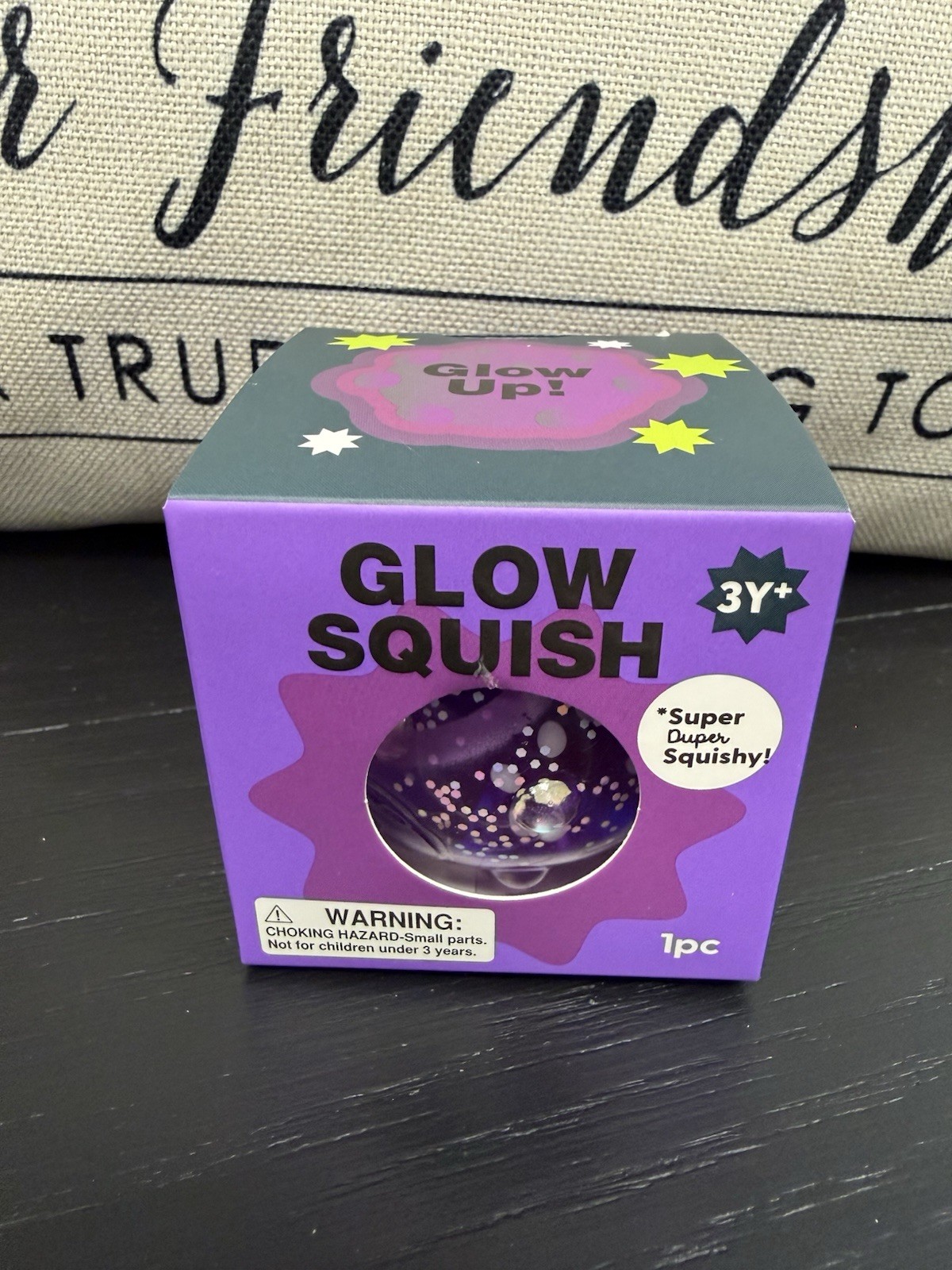 NEW Super Duper Squishy Glow in the Dark Squeezy by J’Adore Purple Glow Squish