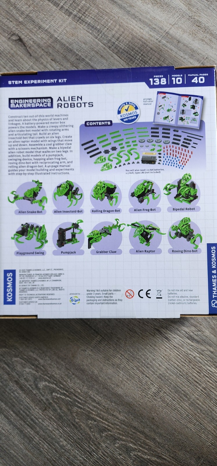 Engineering Makerspace Alien Robots STEM Experiment Kit 10 In 1 Models Motorized