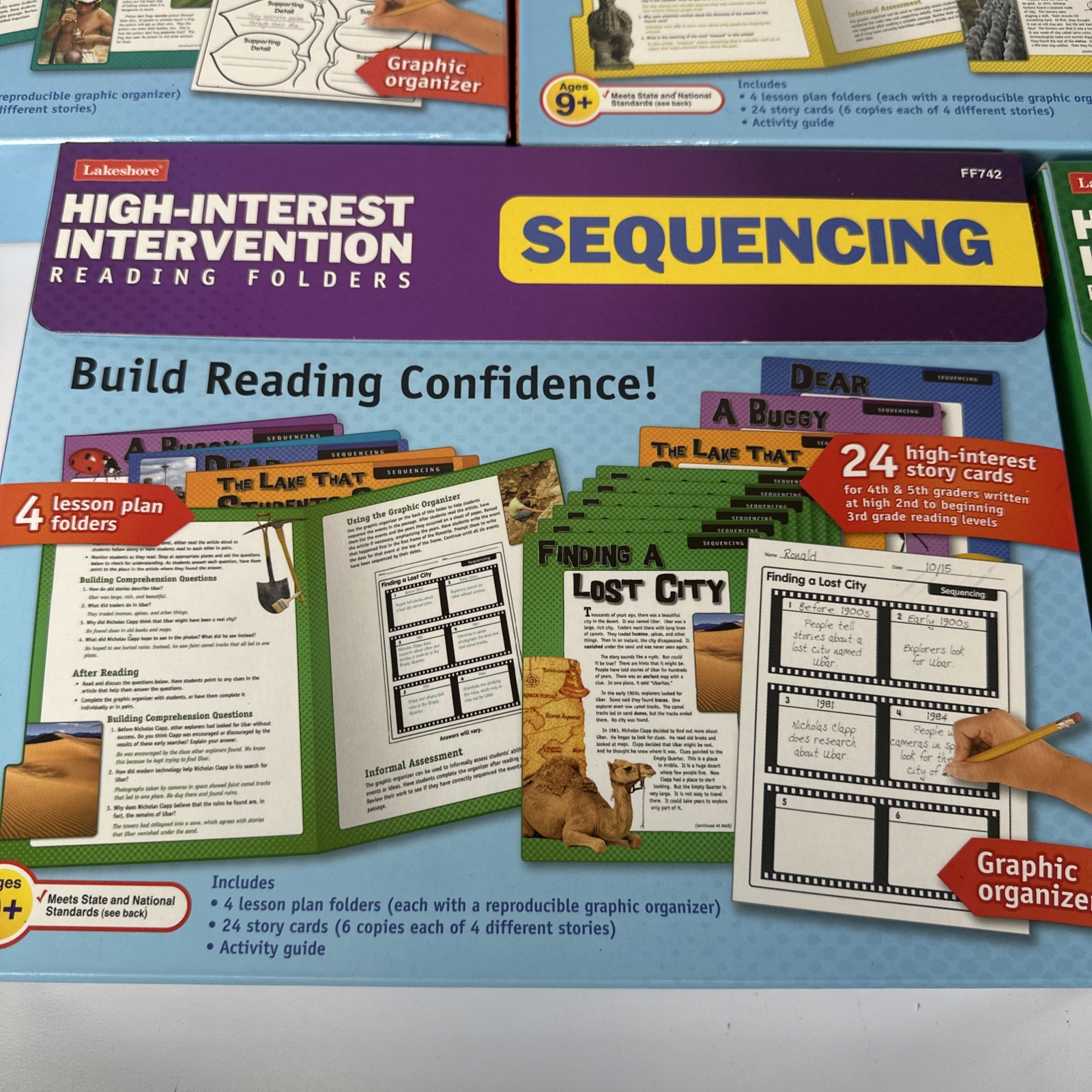 Lakeshore High-Interest Intervention Reading Folders Lot of 5 Sets Ages 9+